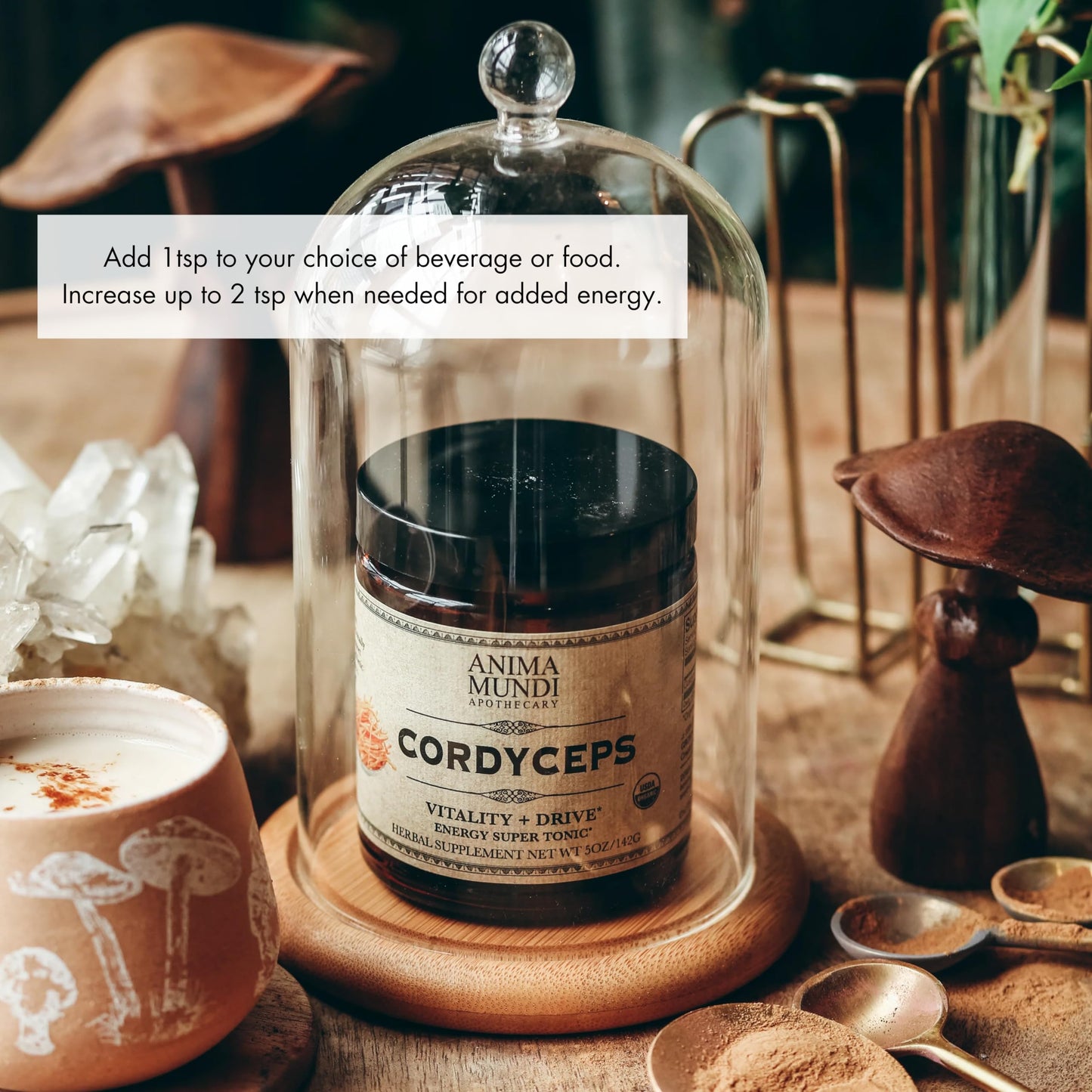 Anima Mundi Apothecary Cordyceps Mushroom Powder 5 oz
