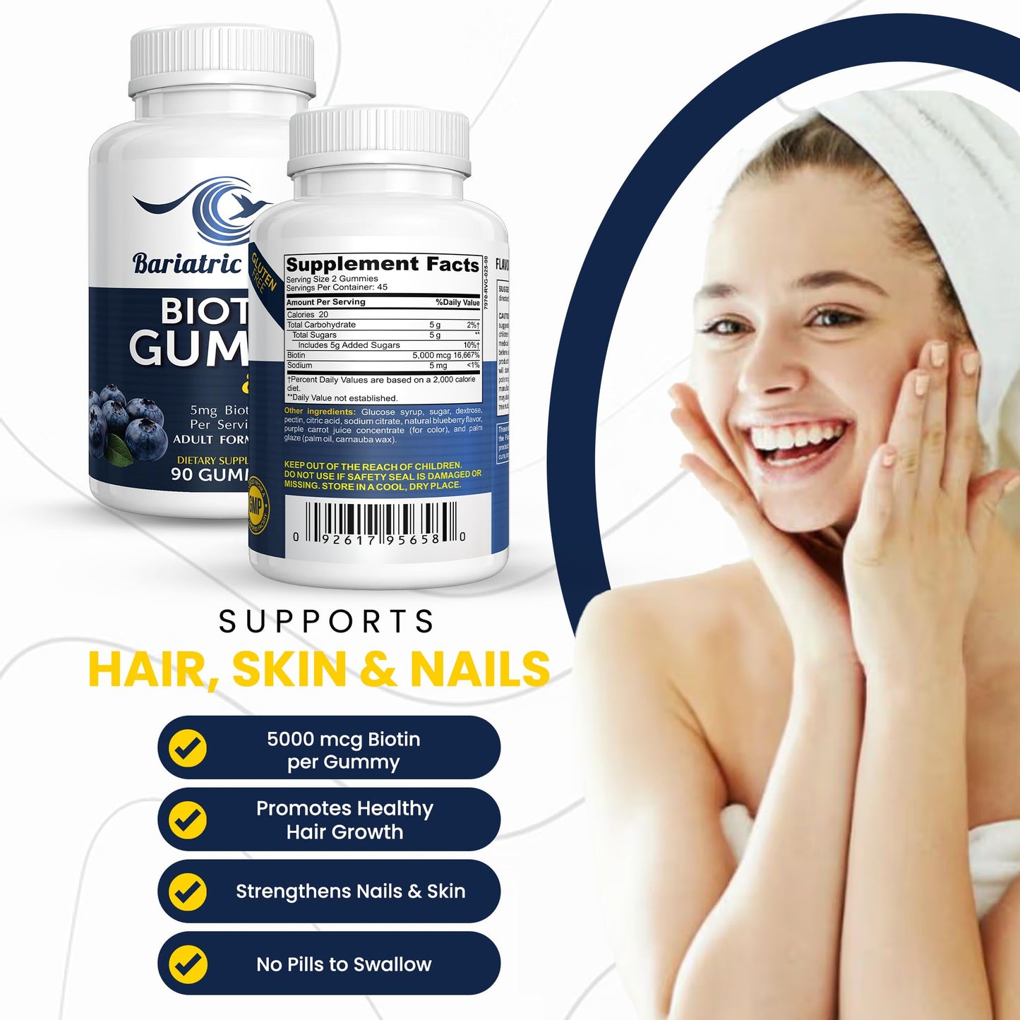 Bariatric Food Expert Biotin Vitamin Gummy, 1