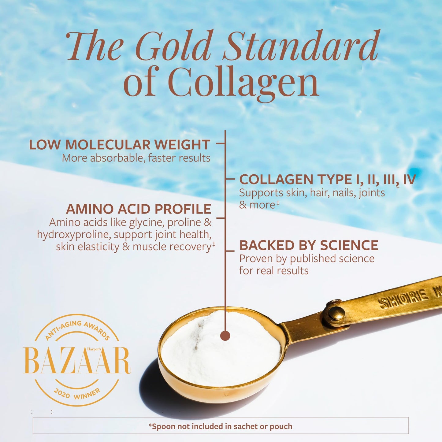 Shore Magic Marine Collagen Powder Hydrolyzed Type I, II, III & IV Peptides from Wild-Caught Fish 4.93 Ounce