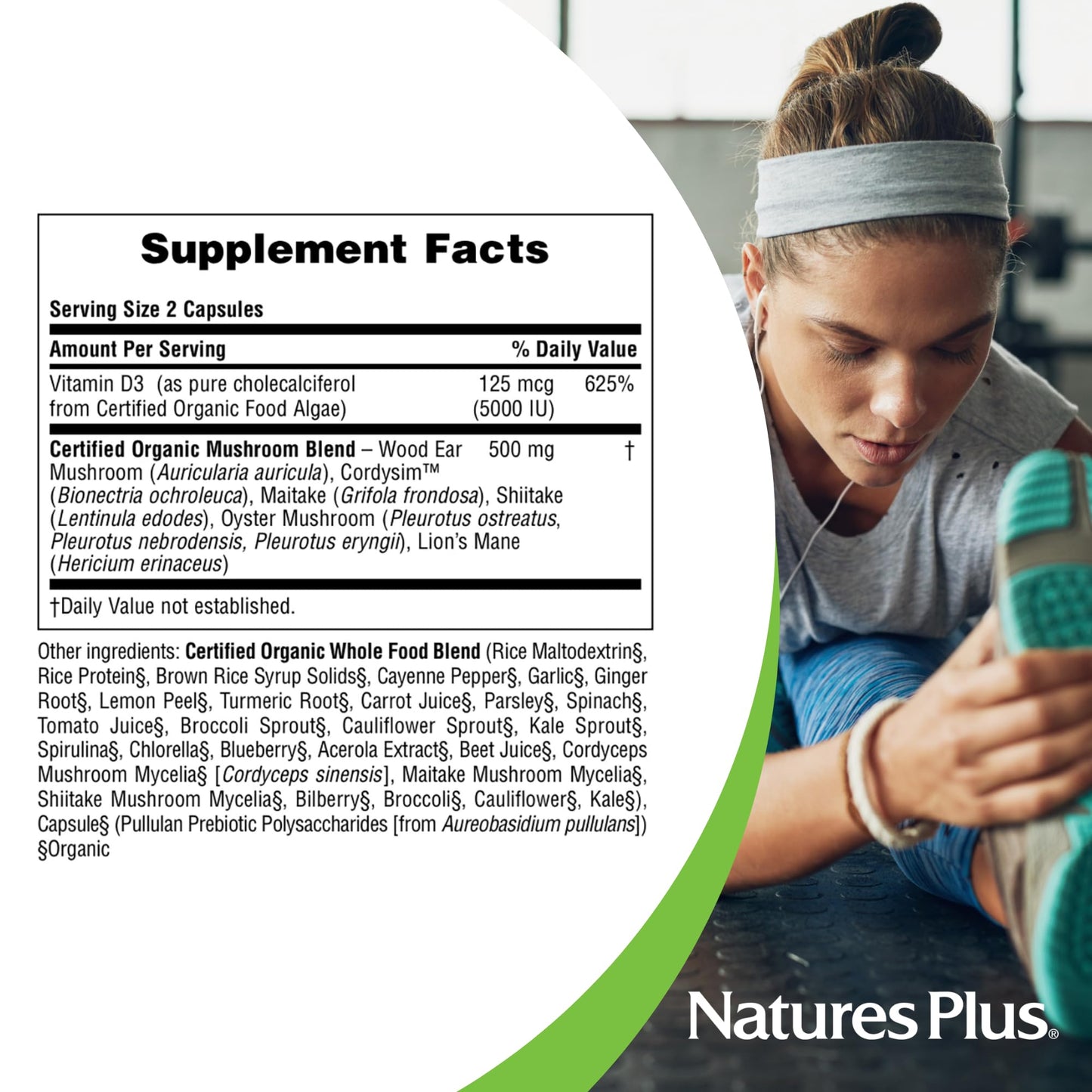 NaturesPlus Source of Life Garden Vitamin D3 Capsules 120