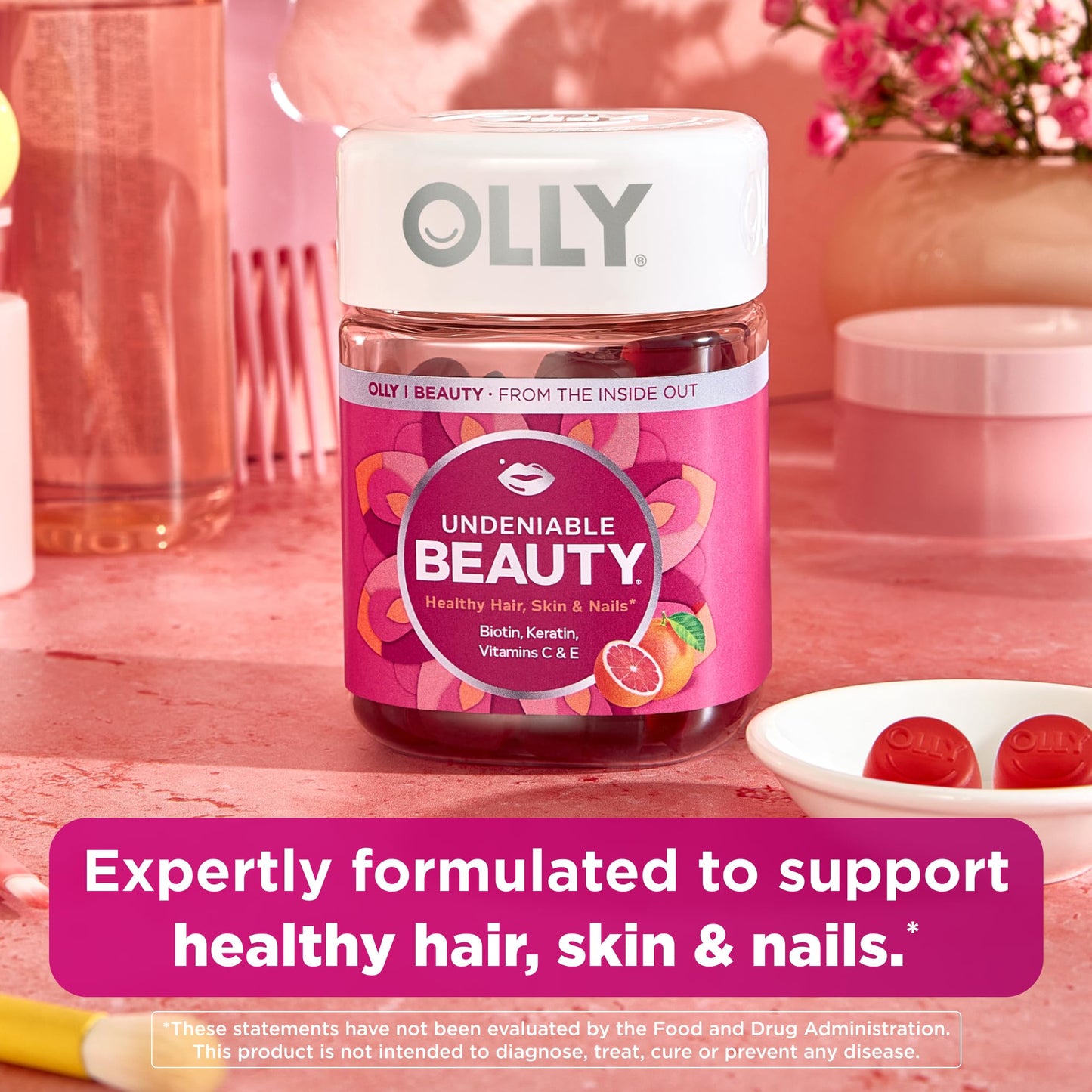 OLLY Hair Skin and Nails Gummy 60 Count