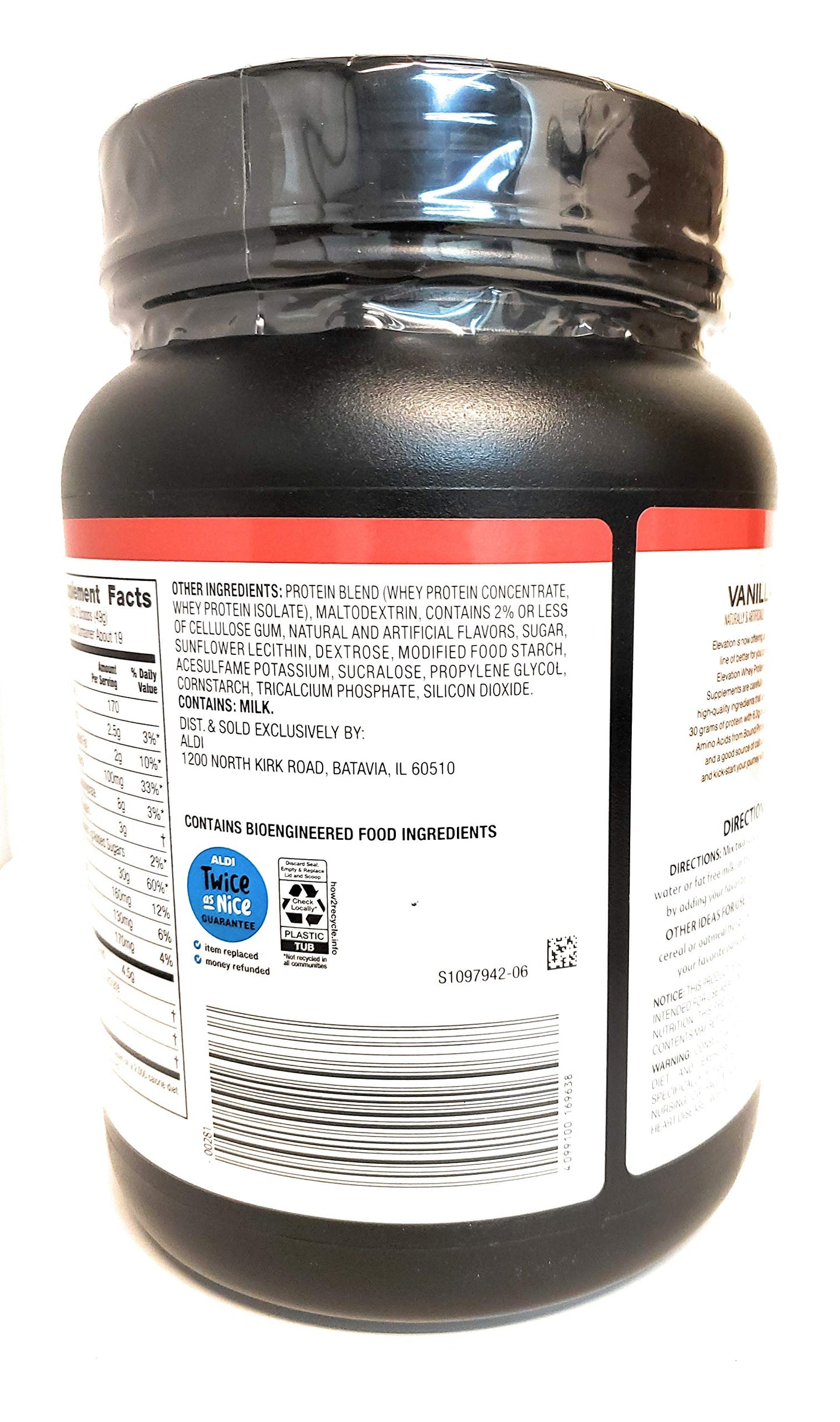 Elevation Vanilla Protein Powder 32 oz