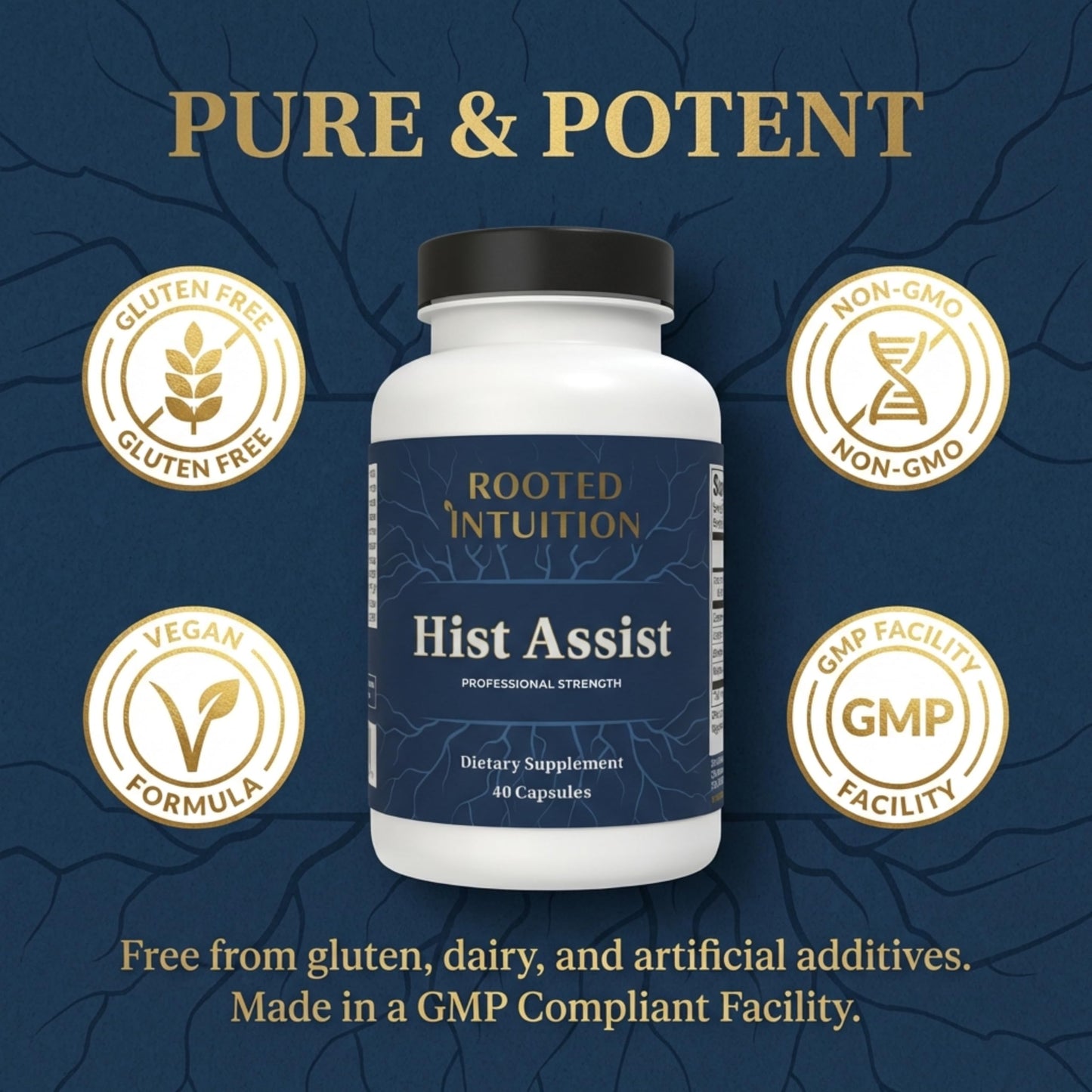 Rooted Intuition Hist Assist 40 Capsules