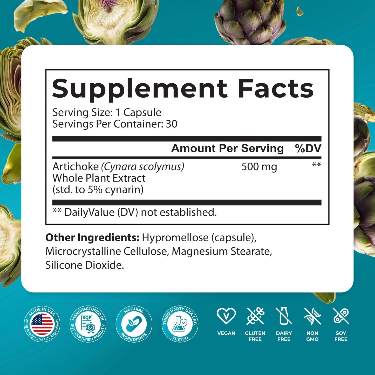 PUREHEALTH RESEARCH Artichoke Extract Capsules 30