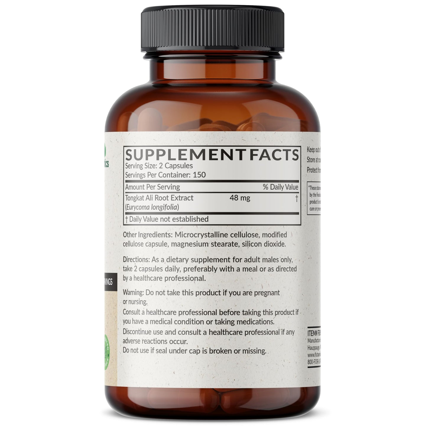 Futurebiotics Longjack Tongkat Ali Extra Strength Energy & Stamina Support Capsule 300 Capsules