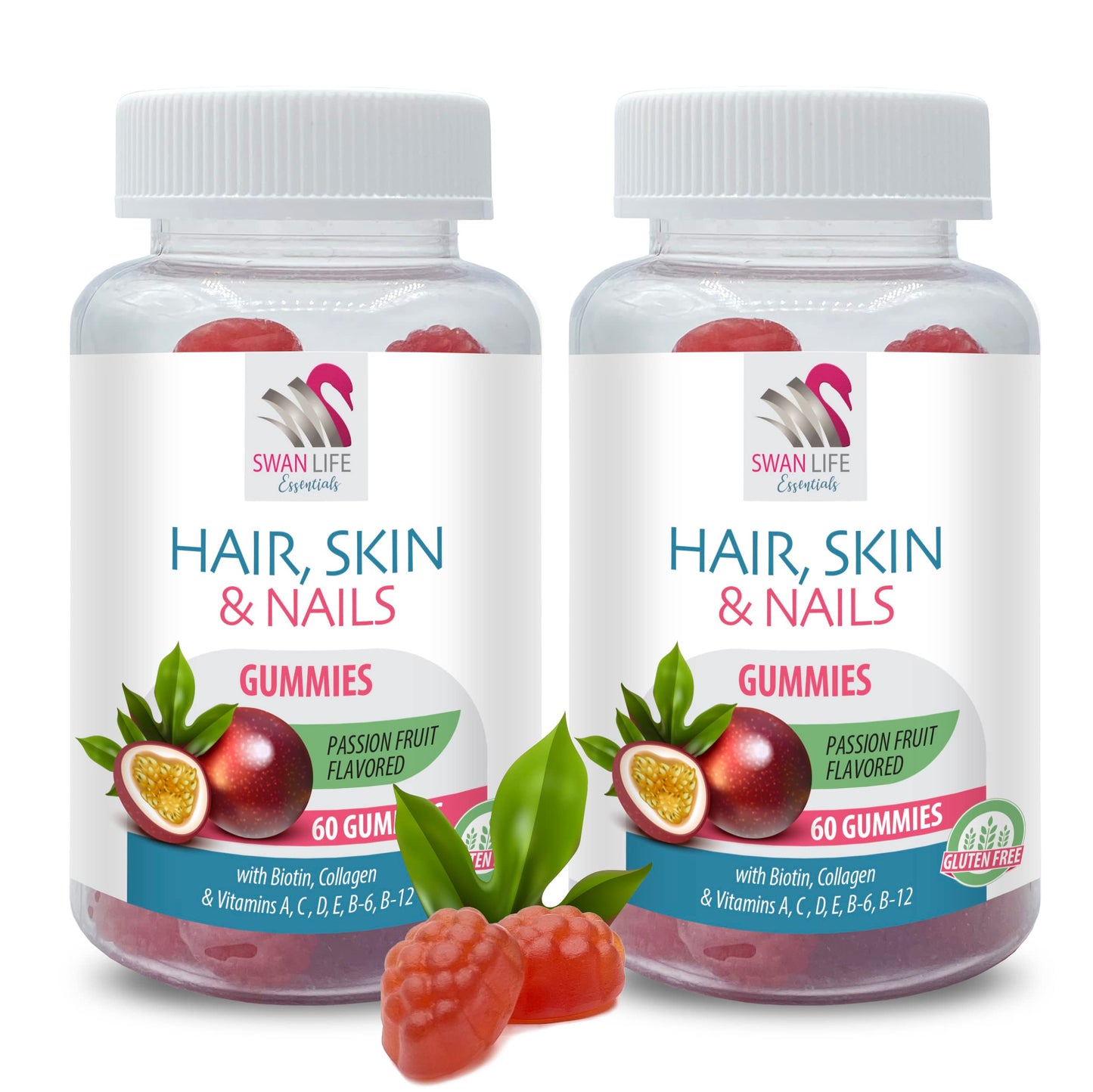 SWAN LIFE ESSENTIALS Biotin Vitamins for Hair, Skin & Nails Gummies 120 Gummies