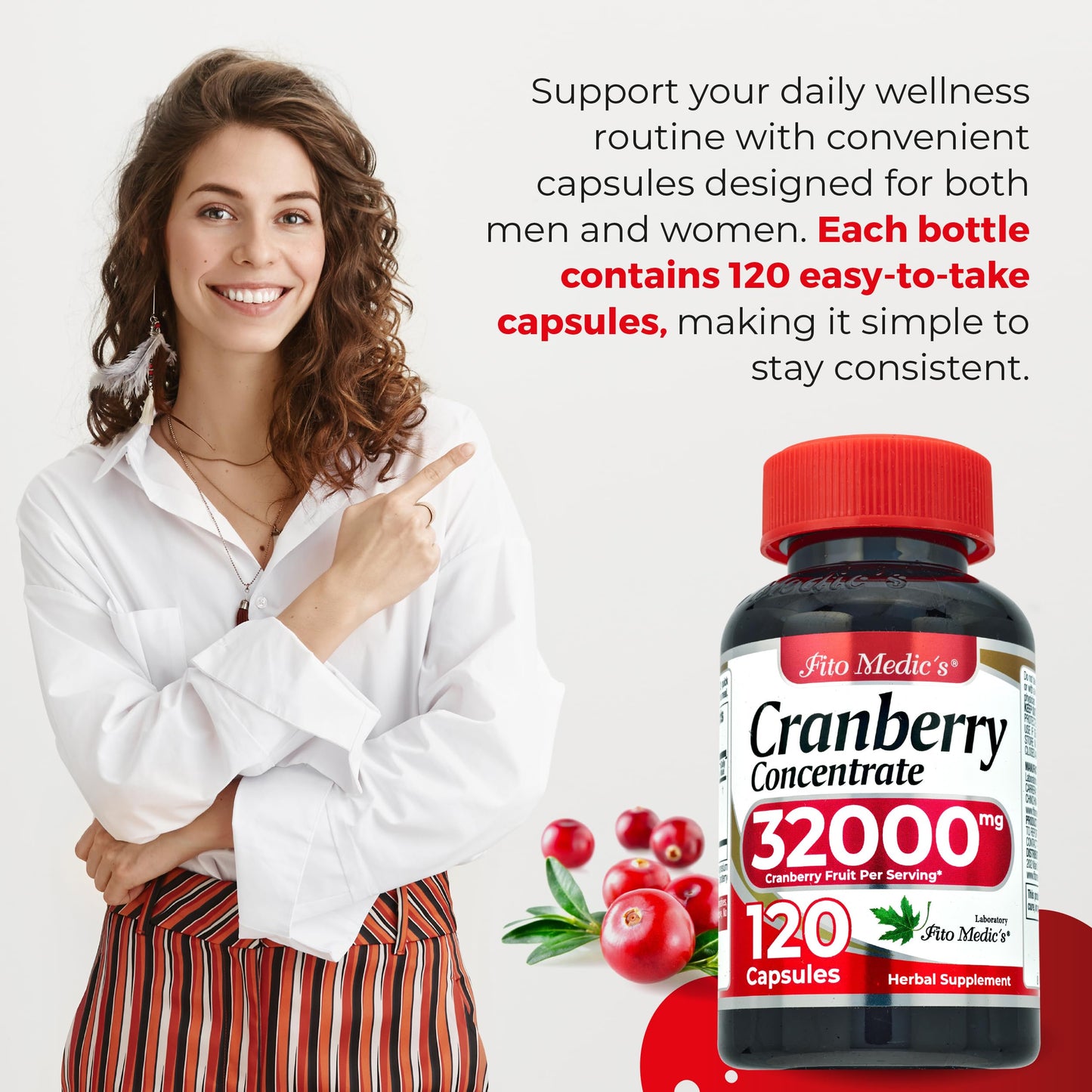 FITO MEDIC'S Cranberry Pills Capsules, 120 Count