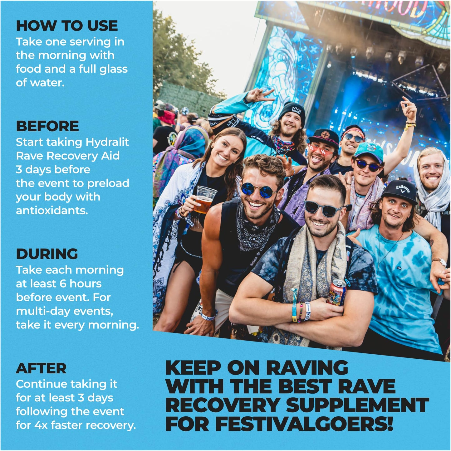 Hydralit Rave Recovery Aid 5-HTP Capsules 120 Count