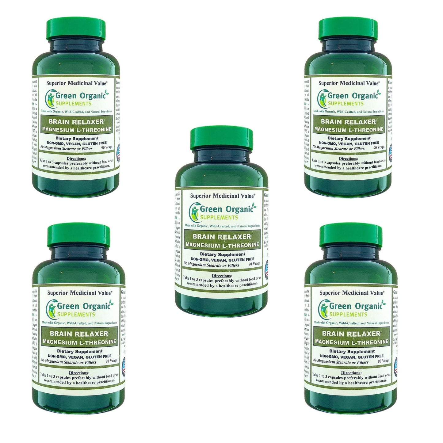 Green Organic Supplements Magnesium L-Threonine Capsules 450