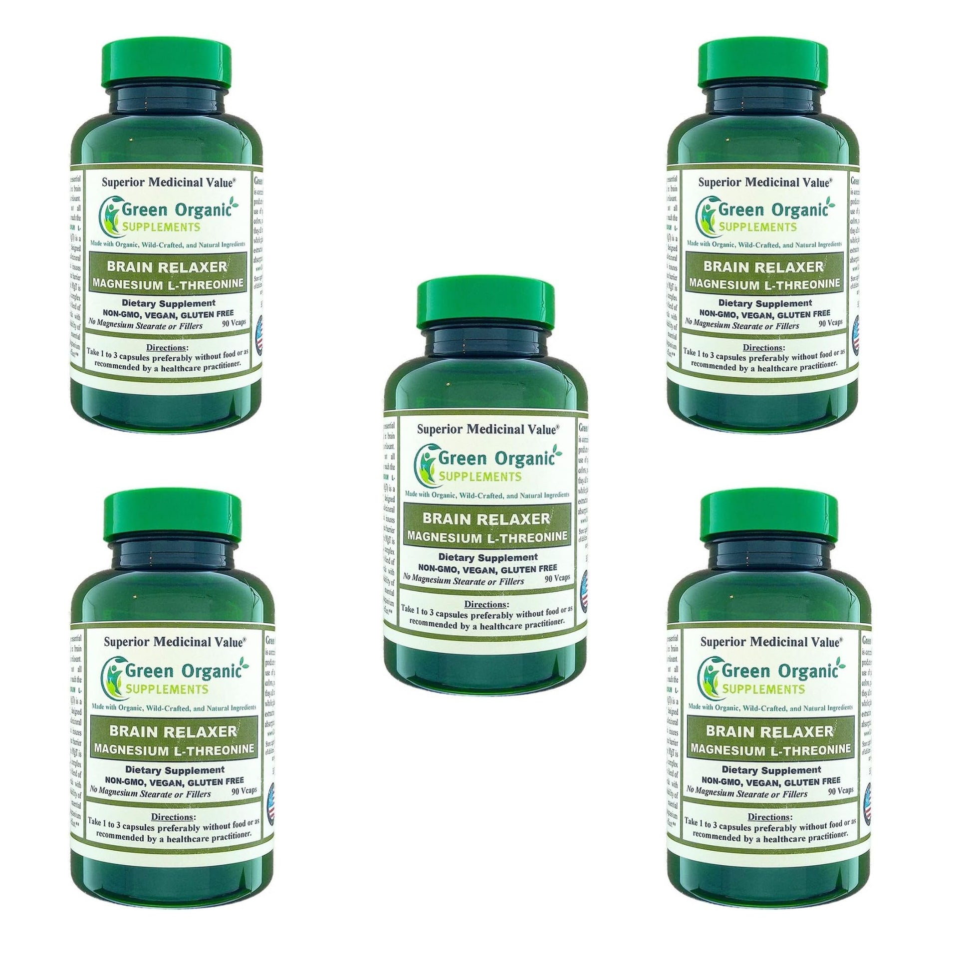 Green Organic Supplements Magnesium L-Threonine Capsules 450