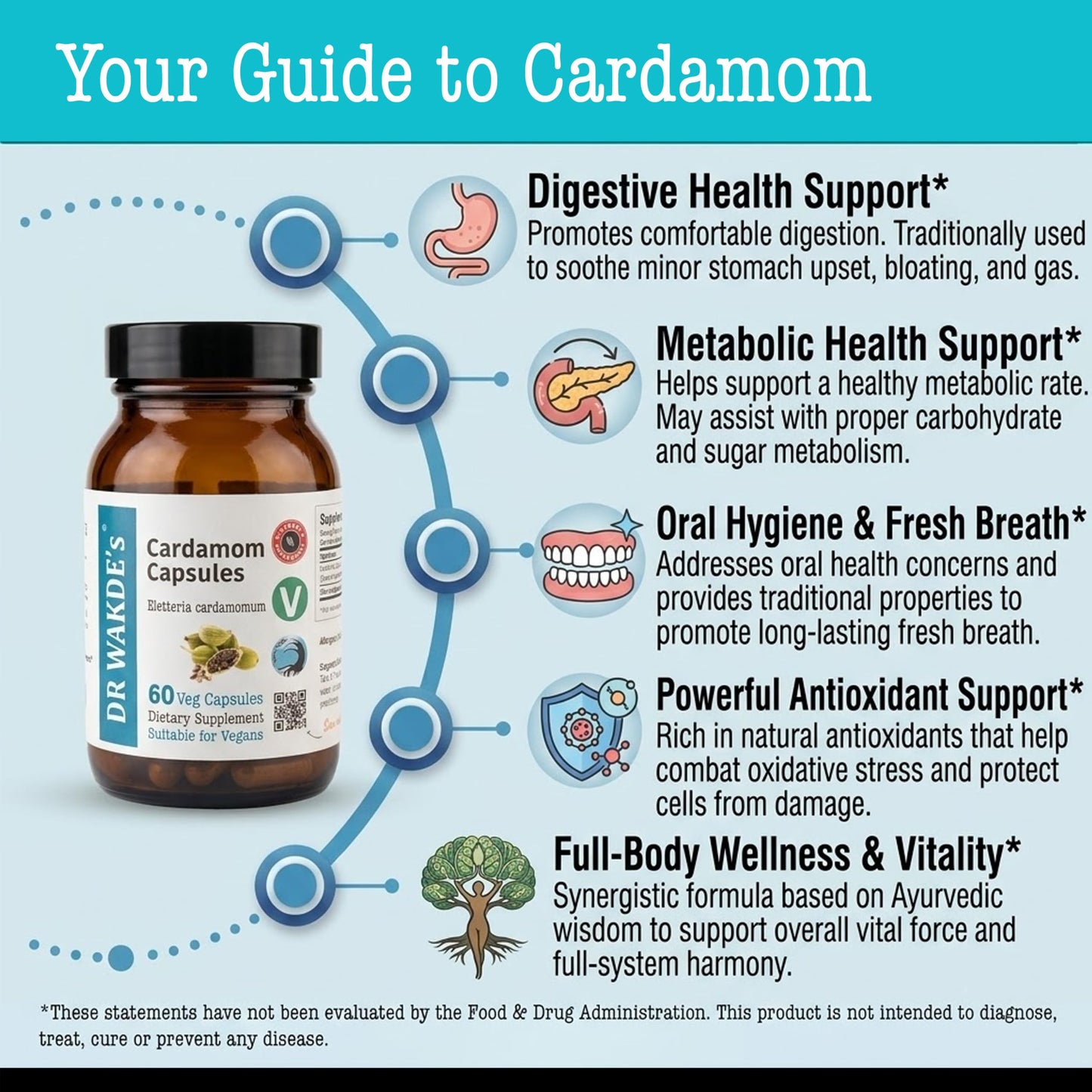 DR WAKDE'S Cardamom Capsules 1 Count