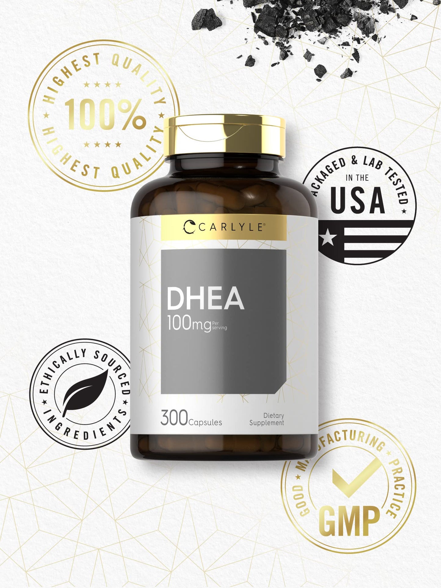 Carlyle DHEA 100mg Capsule, 300 Capsules