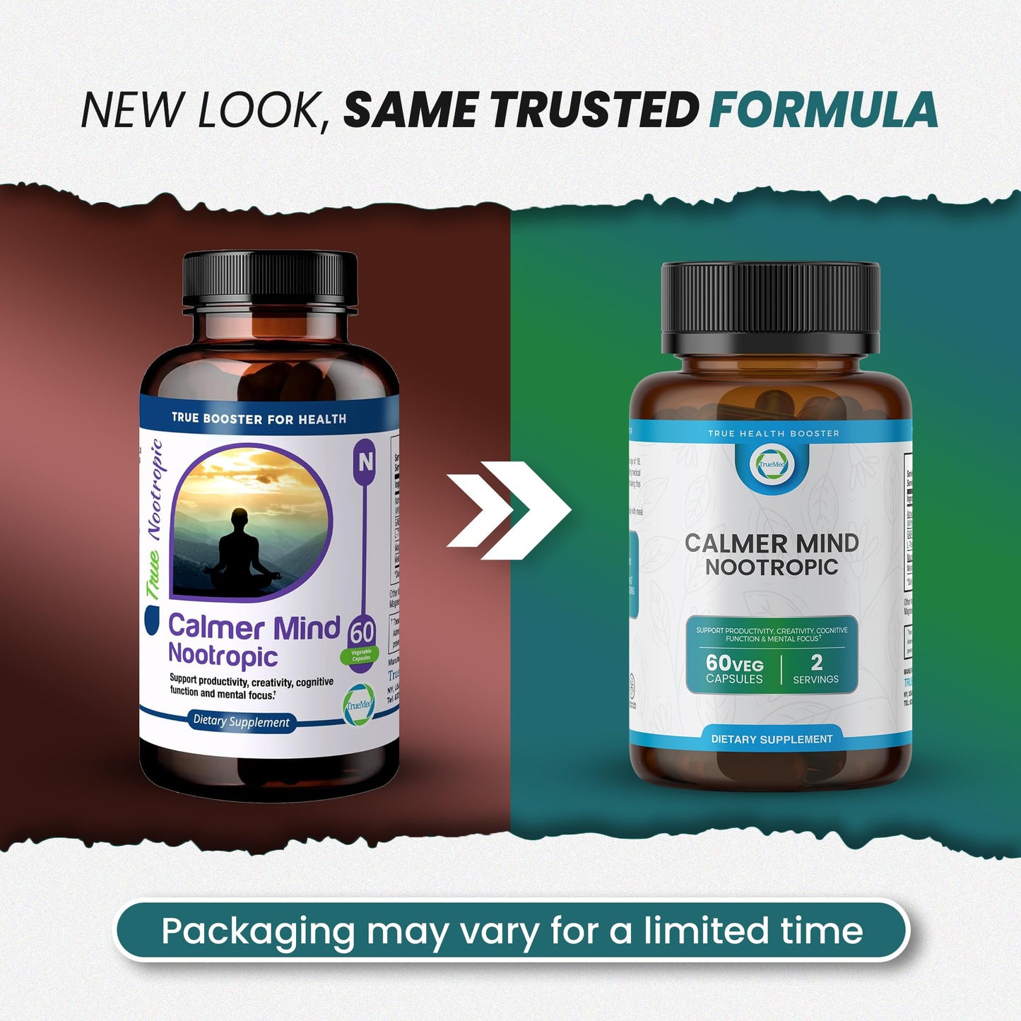 TRUEMED Calmer Mind Nootropic, 60 Capsules