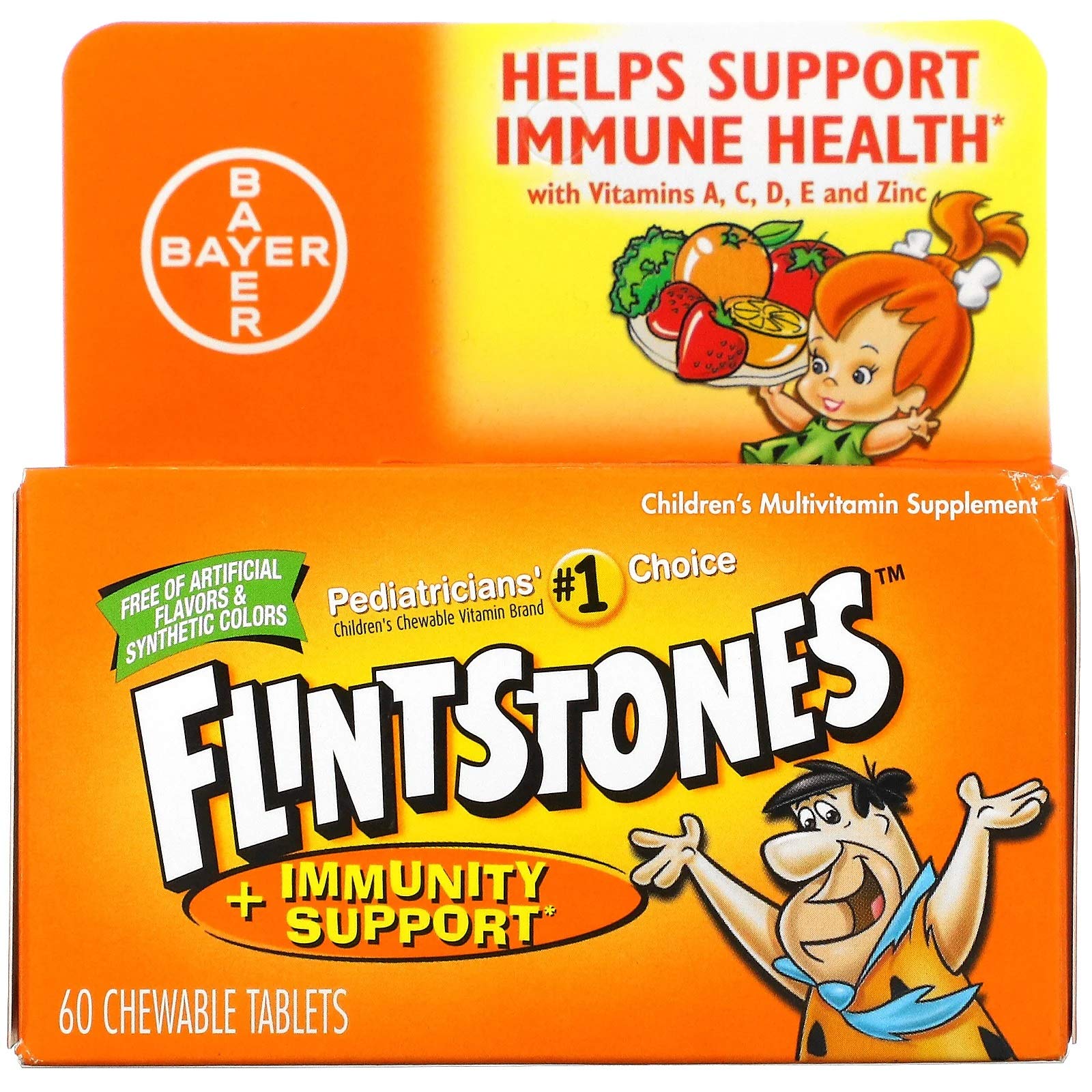 Flintstones Vitamins Multivitamin for Kids and Toddlers Tablet 60 Count
