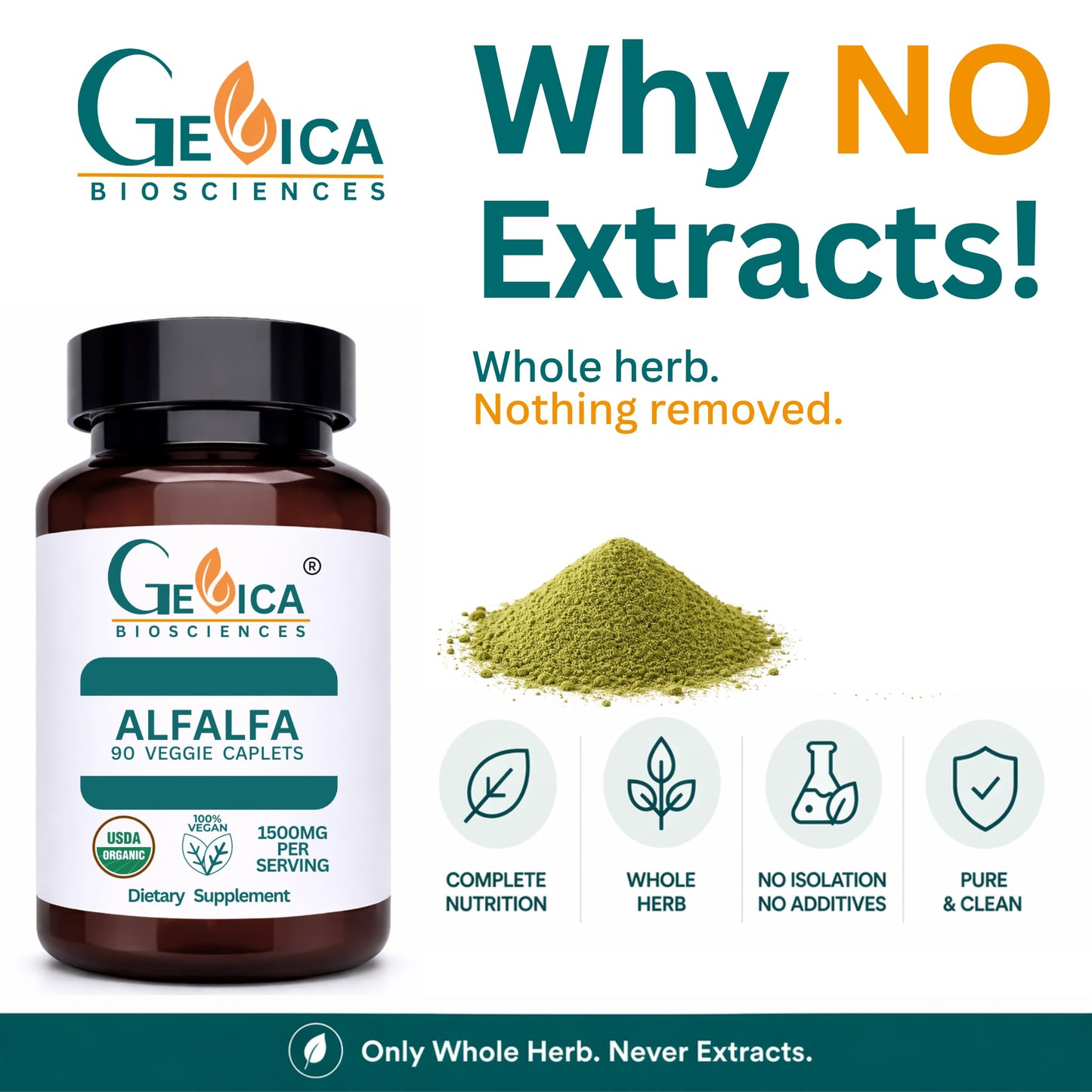 GeVica Biosciences Alfalfa Supplement Caplets 90