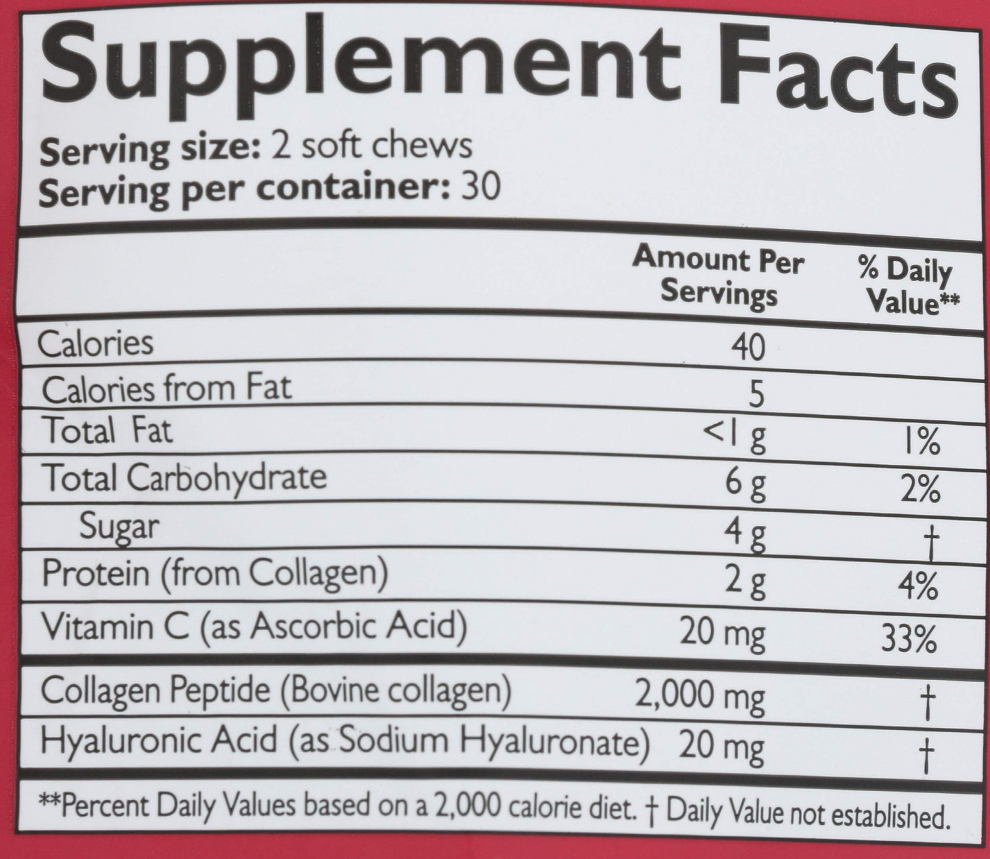 NeoCell Fruit Punch Beauty Burst Collagen Chews Chewable, 60 Count