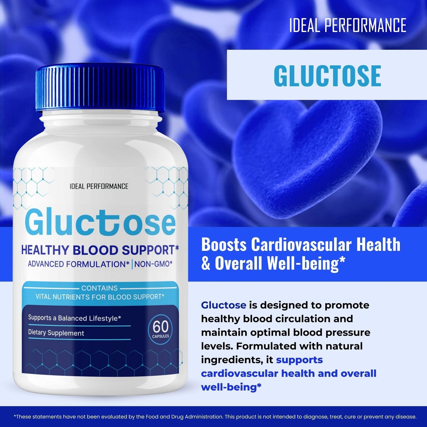 IDEAL PERFORMANCE Gluctose Blood Support Capsule 120 Count