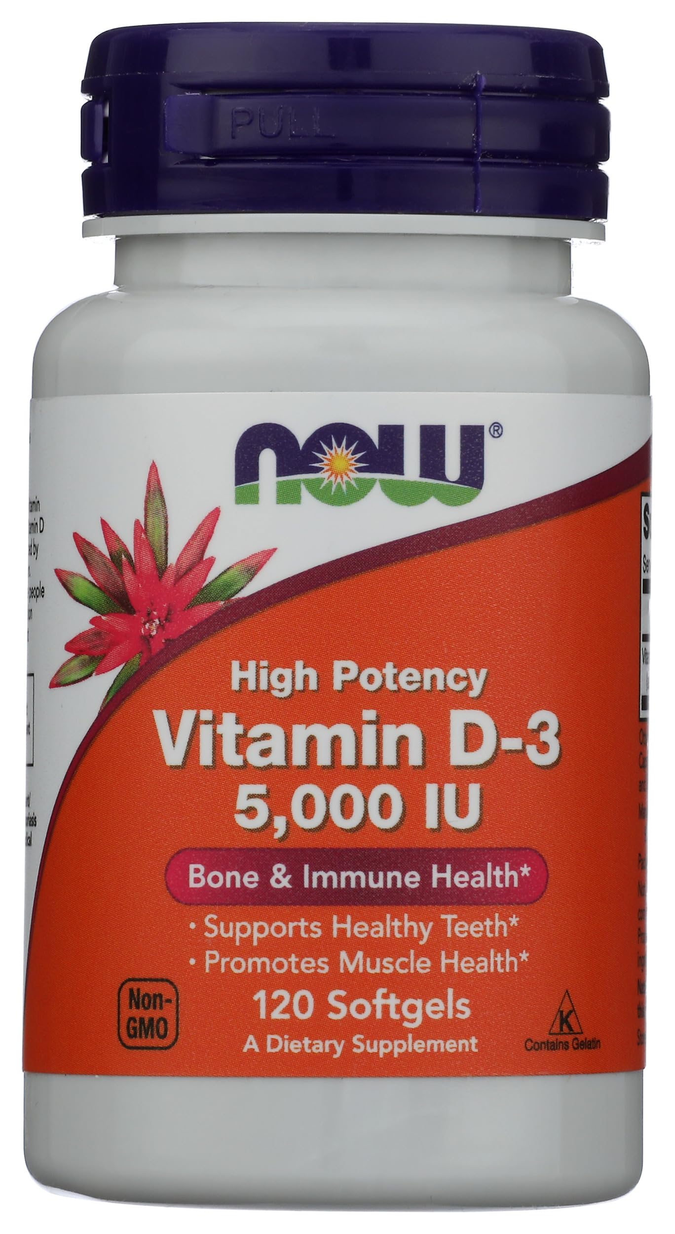NOW Foods D3 5000 IU in Olive Oil Capsules 120