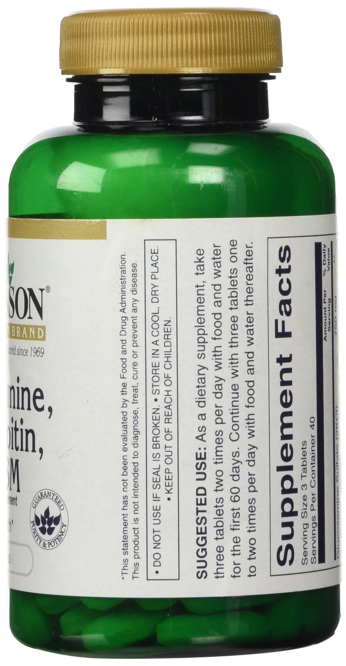 Swanson Glucosamine, Chondroitin & MSM Capsules, 120 Count