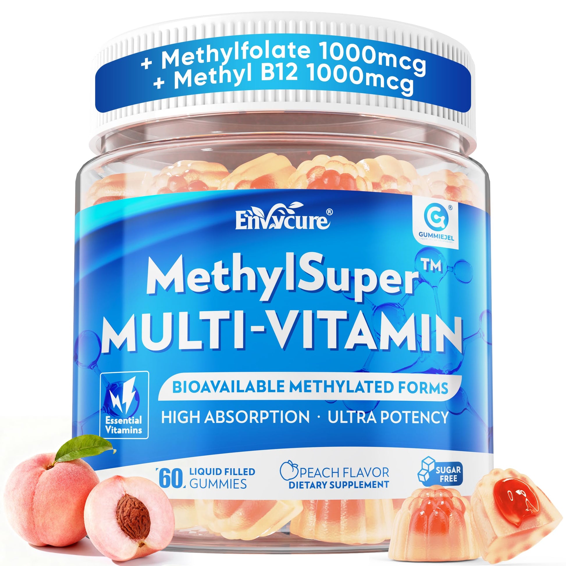 EnvyCure Methylated Multivitamin Gummies 60 Count
