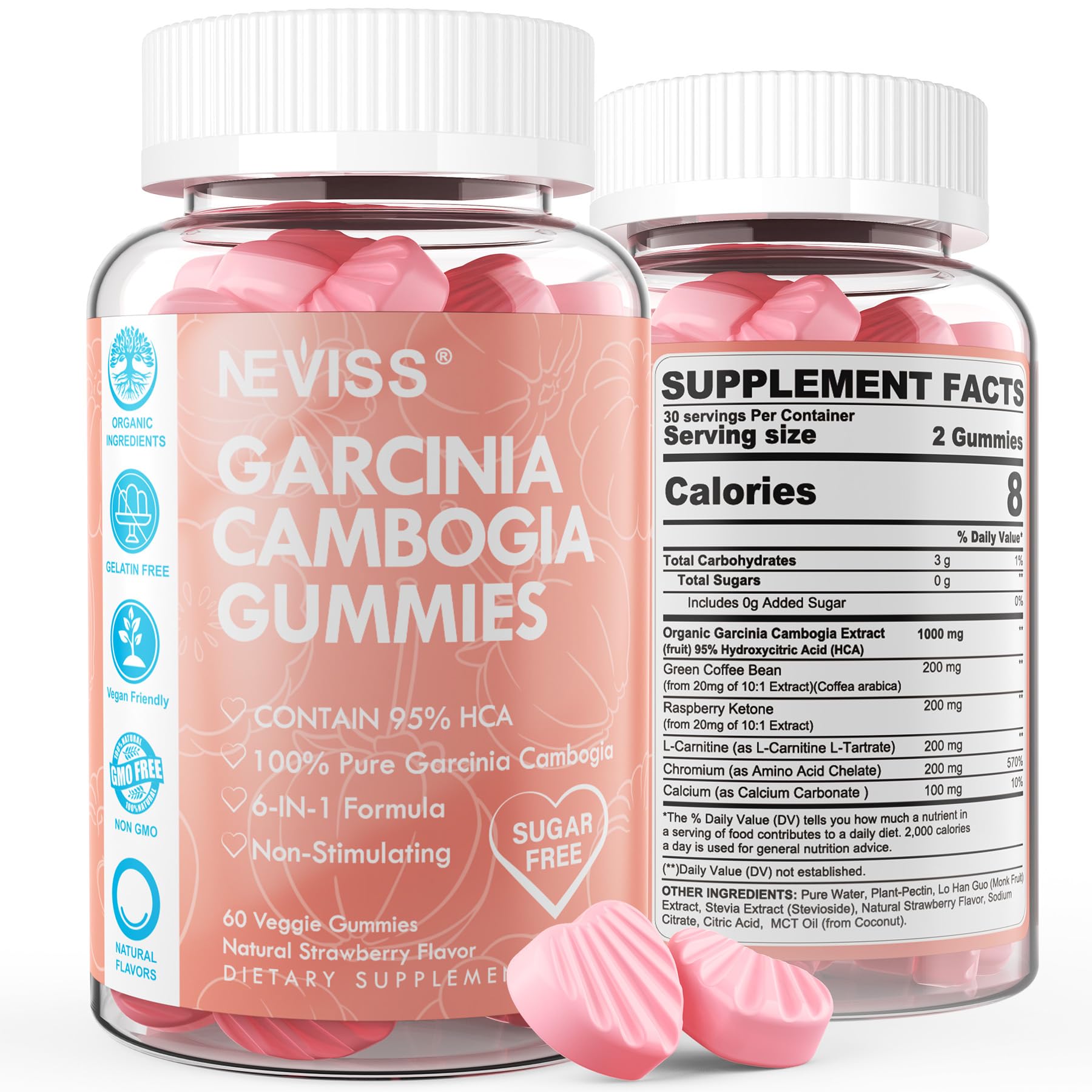 NEVISS Garcinia Cambogia Gummies 60 Count