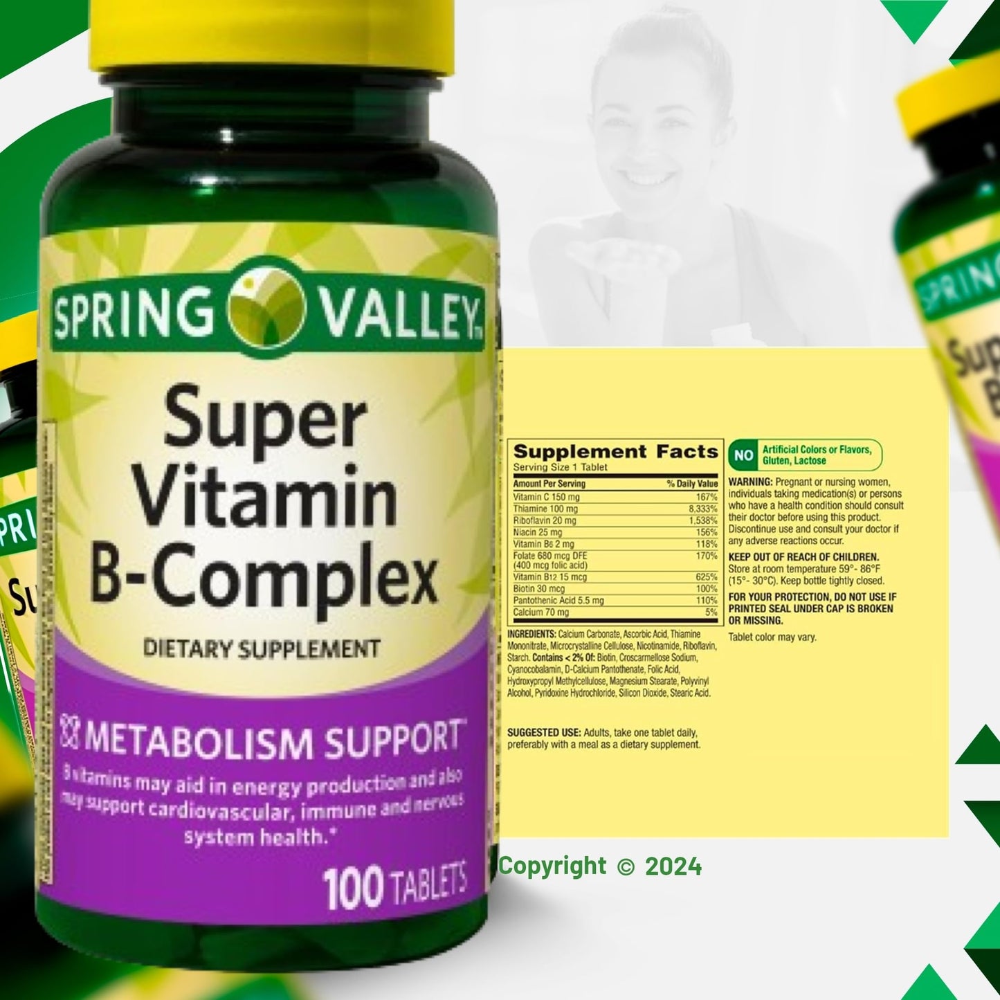 LightSpring Vitamin B-Complex 100 Tablets