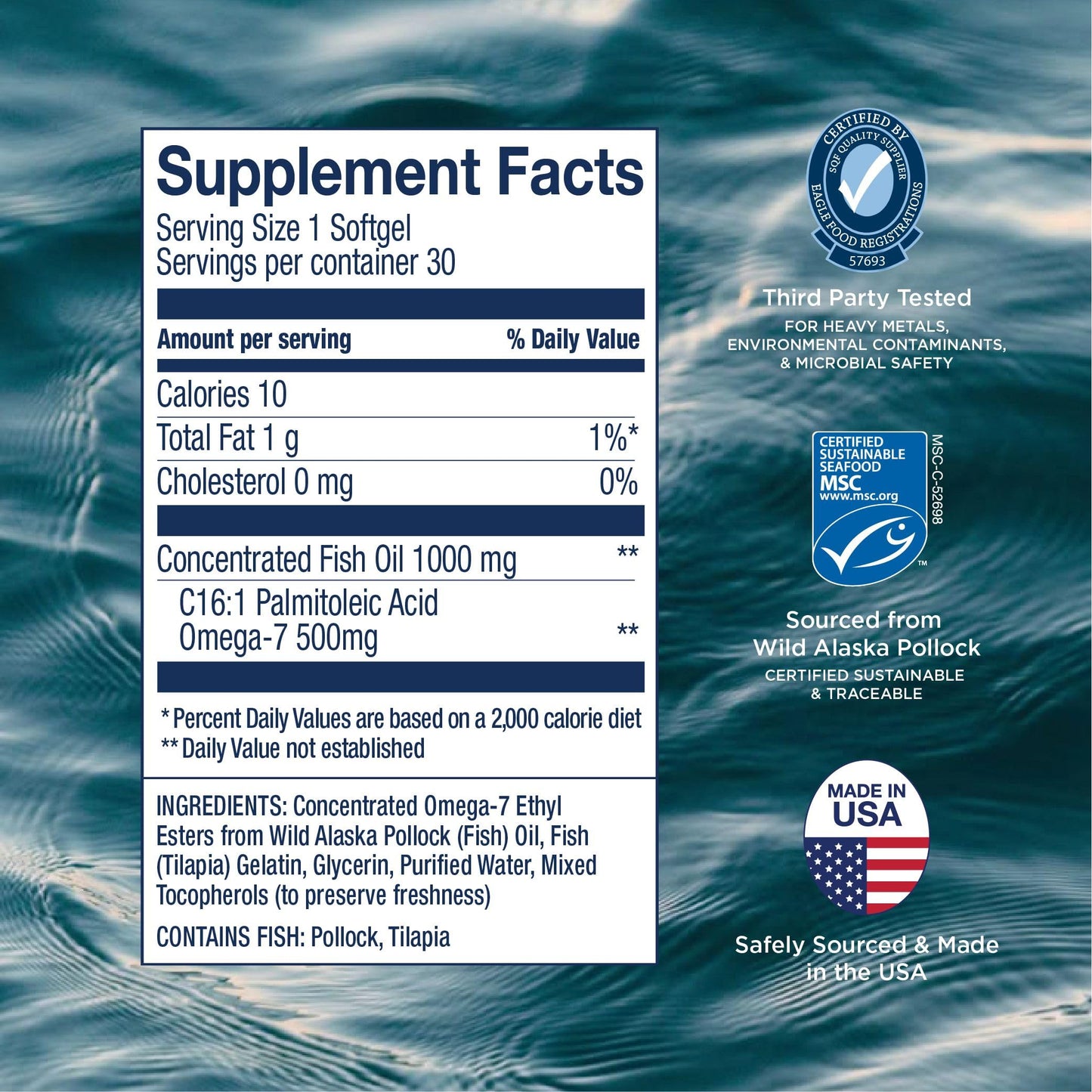 Wiley's Finest Omega-7 Skin Softgels 30
