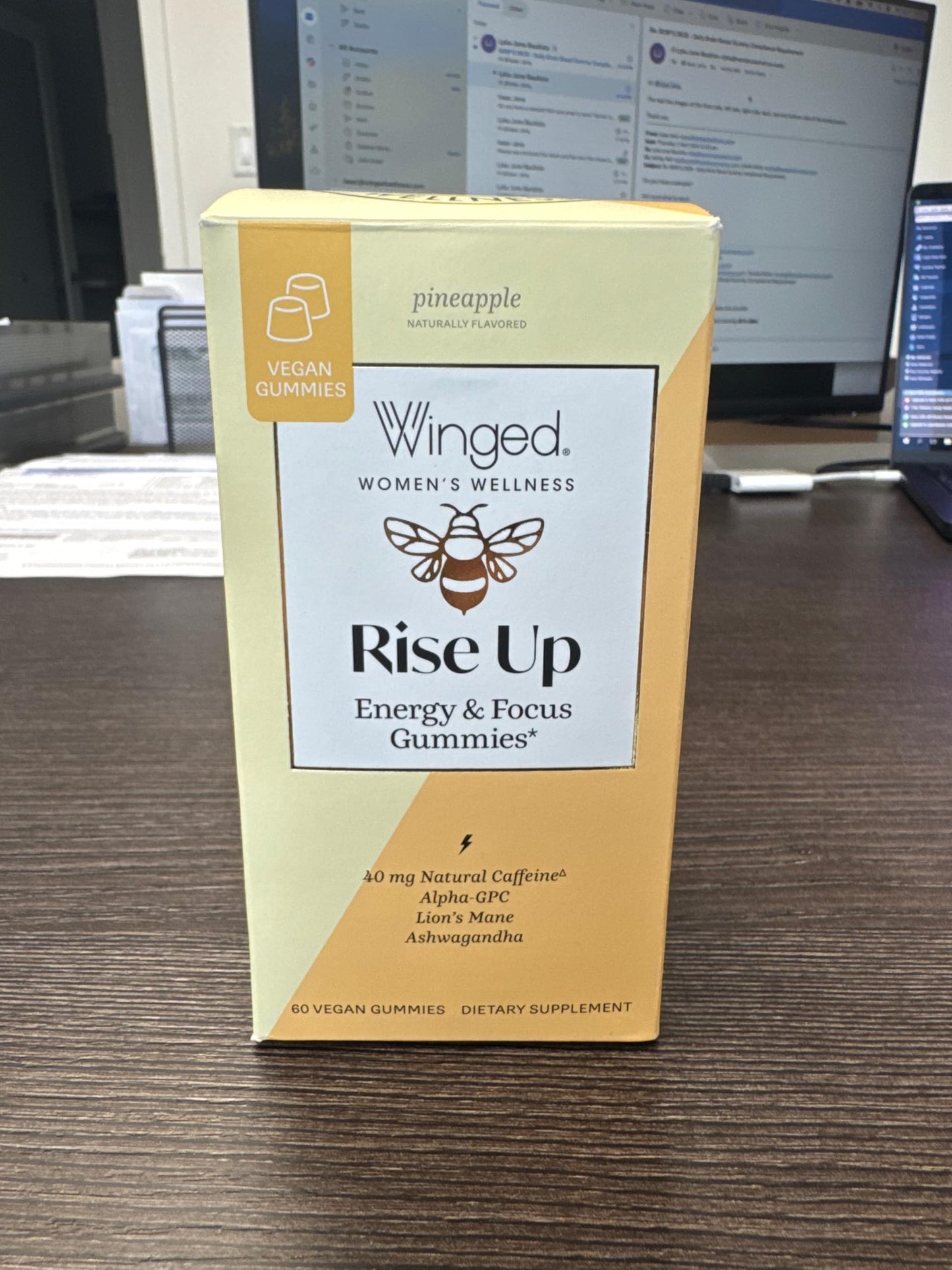 Winged Wellness Rise Up, Energy & Focus Gummies for Women, 180 Gummies