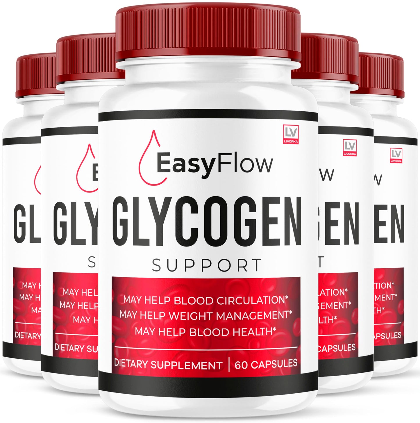 LIVORKA Easy Flow Glycogen Support, 300 Capsules