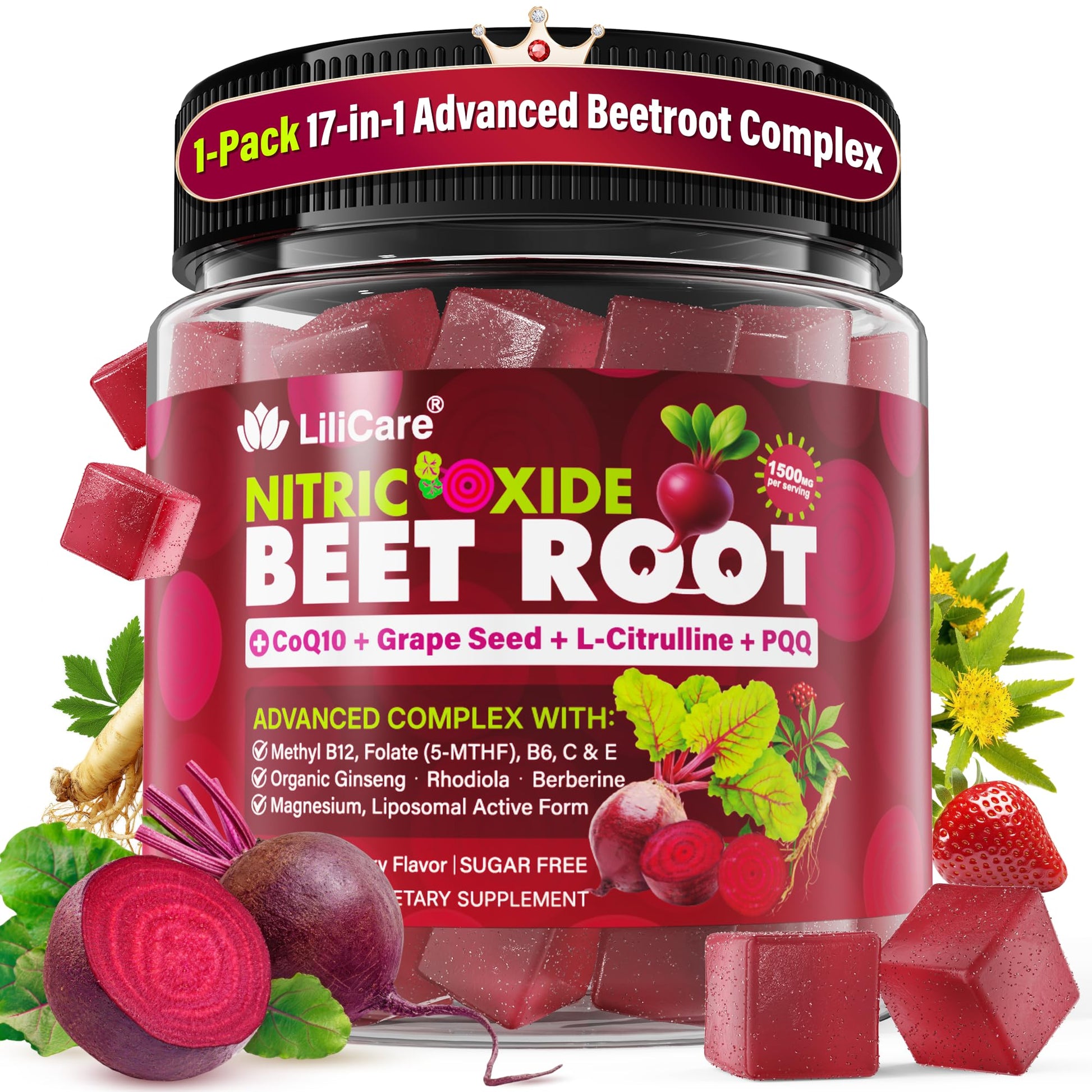 LILICARE Beet Root Gummies 60 Count