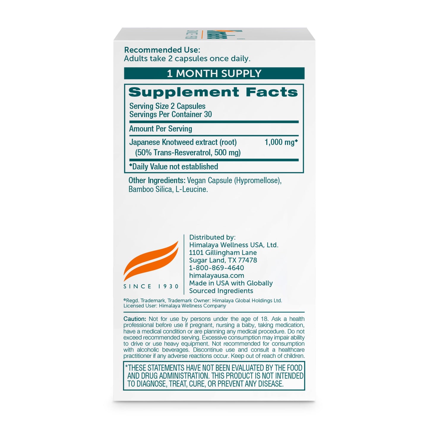 Himalaya Resveratrol for Healthy Aging and Antioxidant Support, 60 Capsules