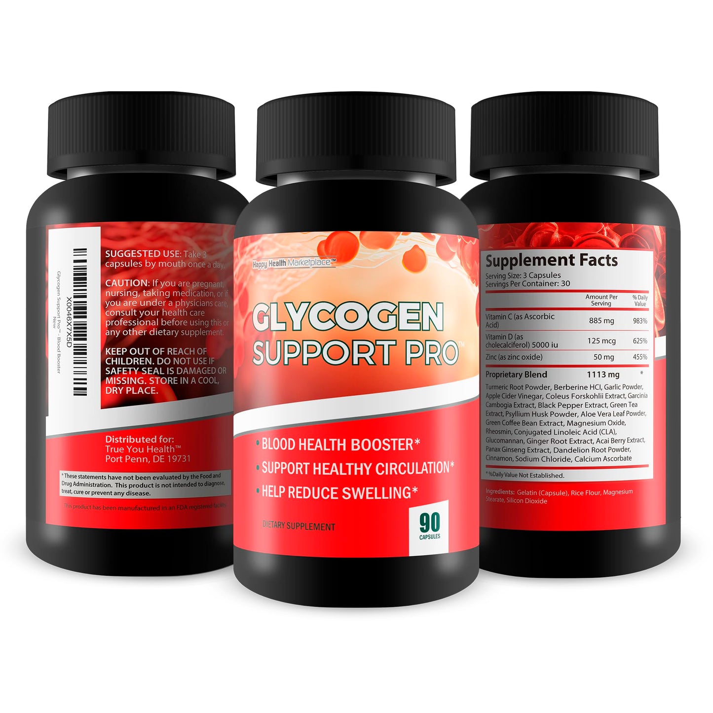 Happy Health Marketplace Glycogen Support Pro Capsule, 90 Count