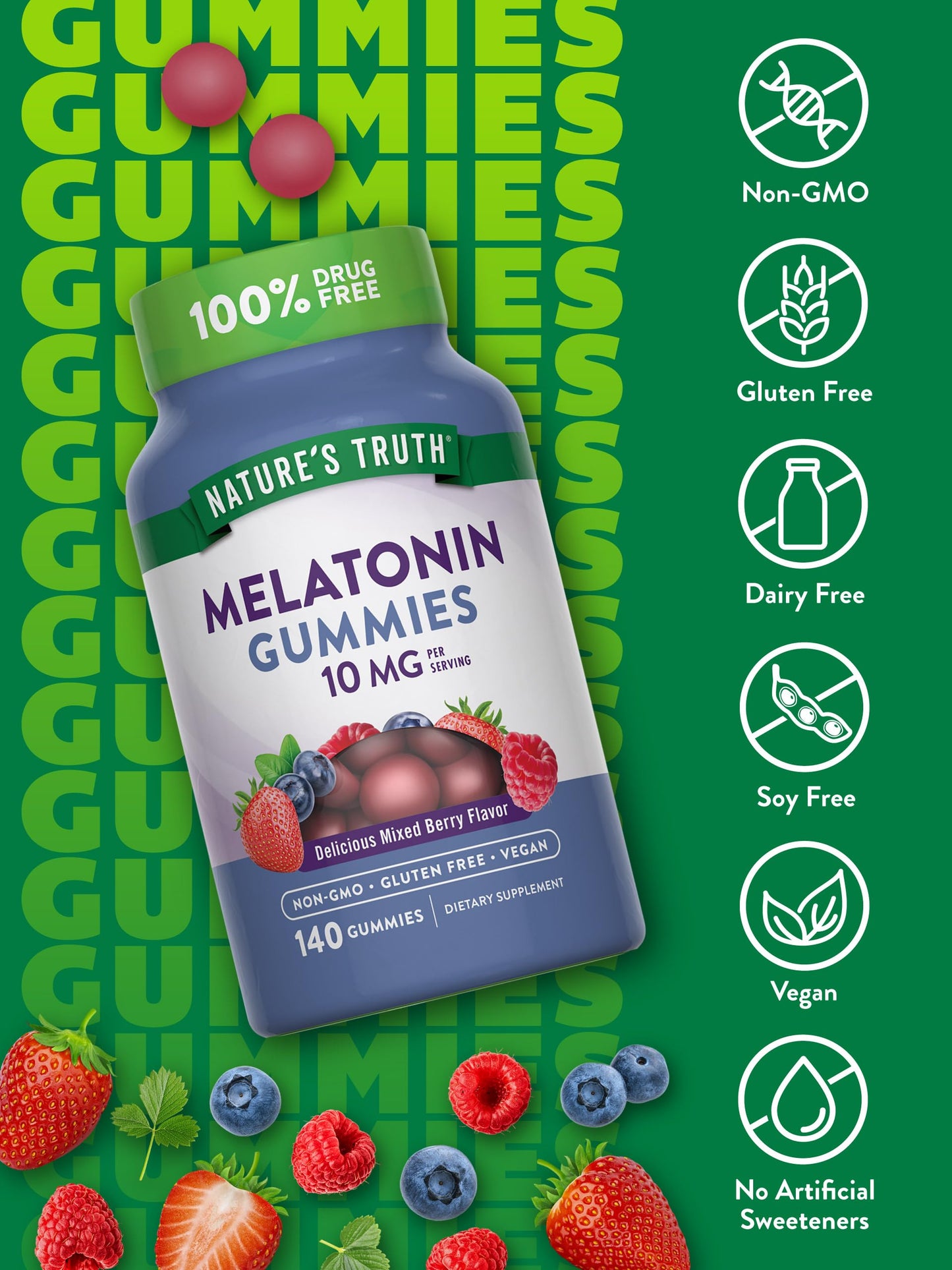 Nature's Truth Melatonin Gummies 140 Count