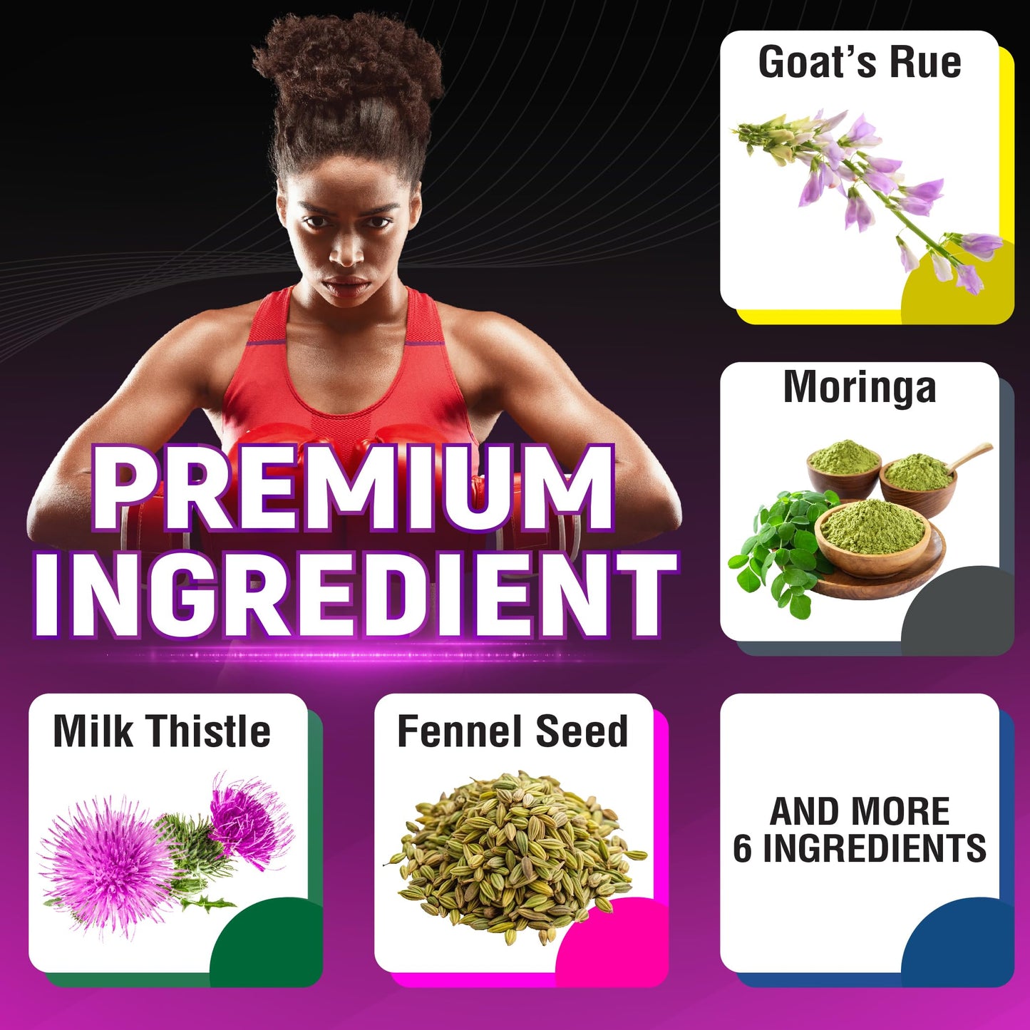 CIVIMUNA Goat’s Rue Capsules with Moringa, Milk Thistle and More - 120 Capsules