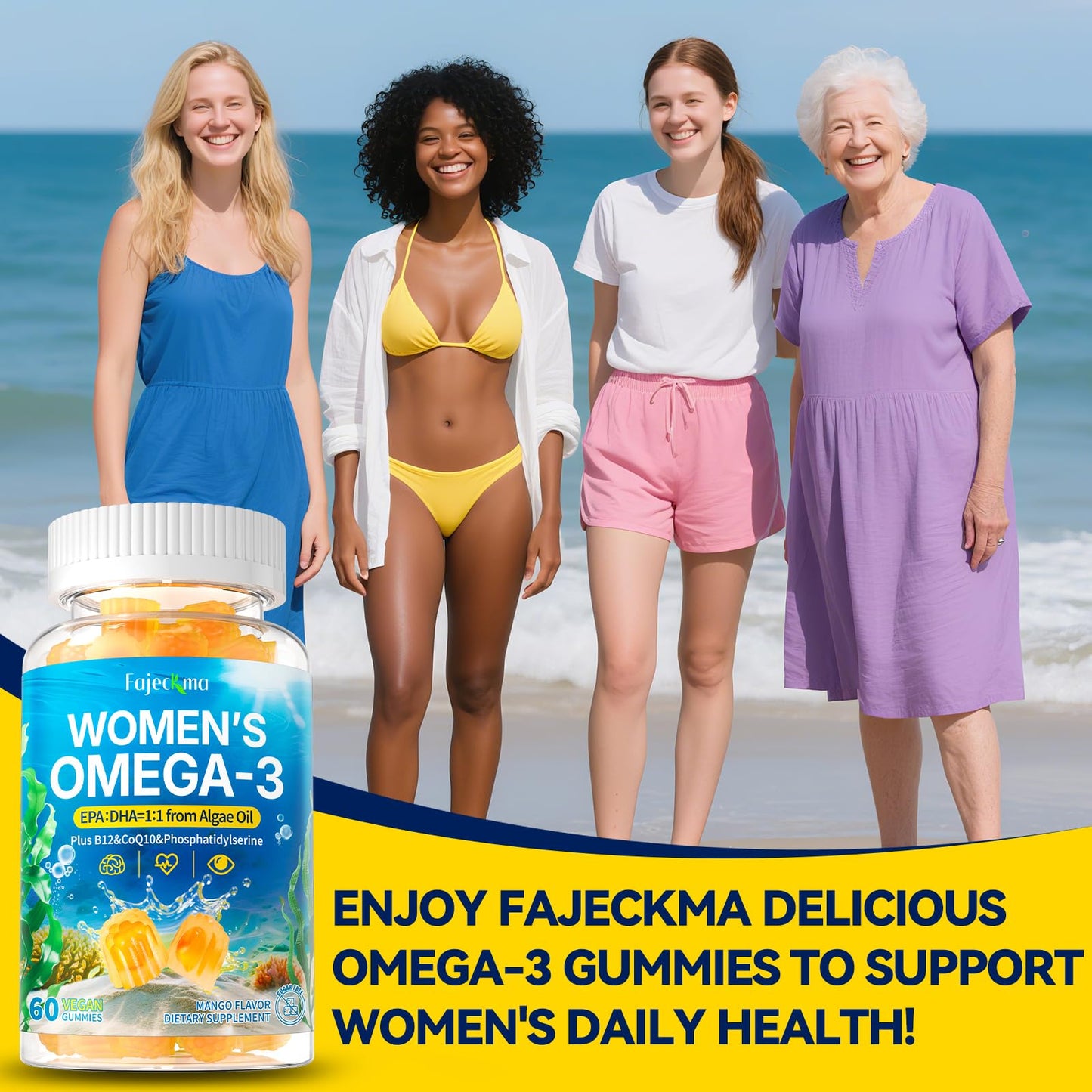 Fajeckma Women's Omega-3 Gummies 120 Count