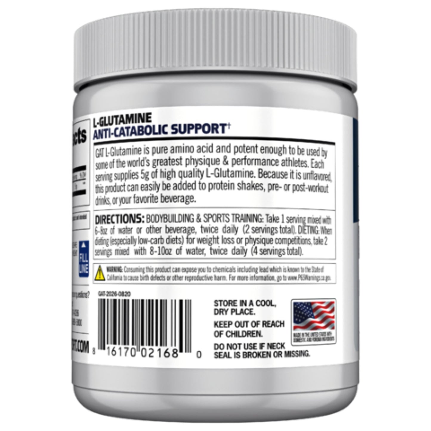 GAT SPORT L-Glutamine Powder 10.58 Ounce