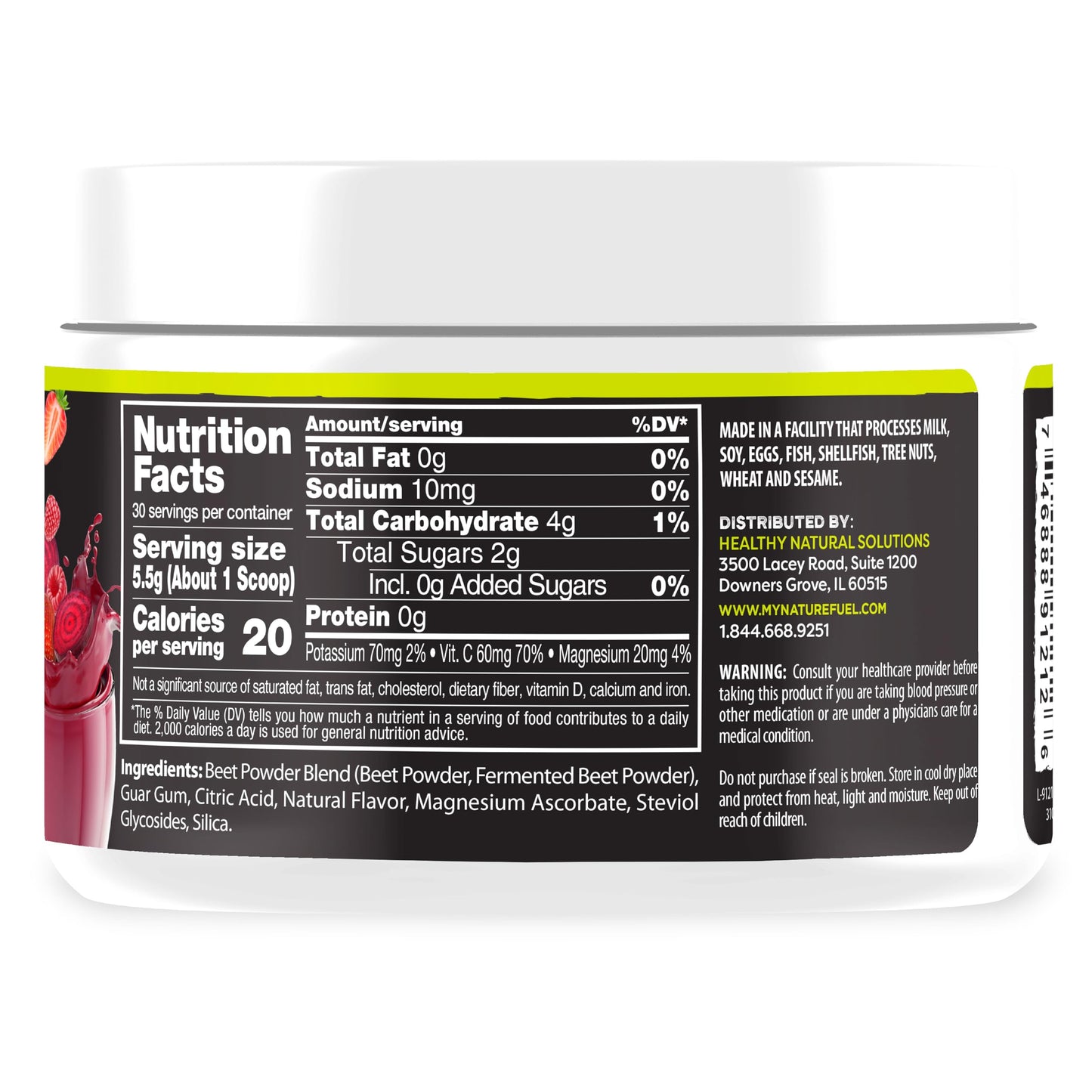 SlimFast Healthy Delights Nature Fuel Power Beets Powder 5.8 Ounce