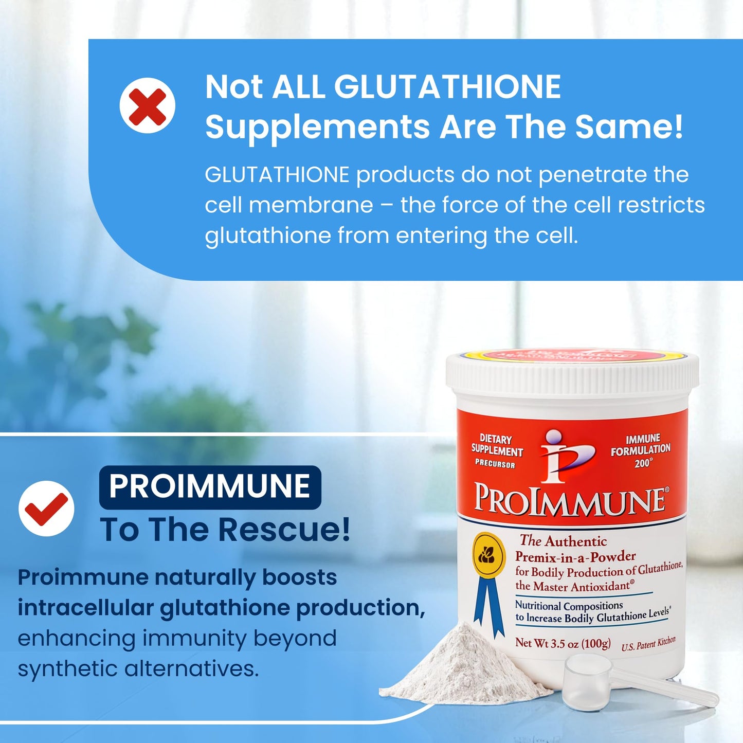 ProImmune Glutathione Supplement 200 Immune Support Antioxidant Powder 3.5