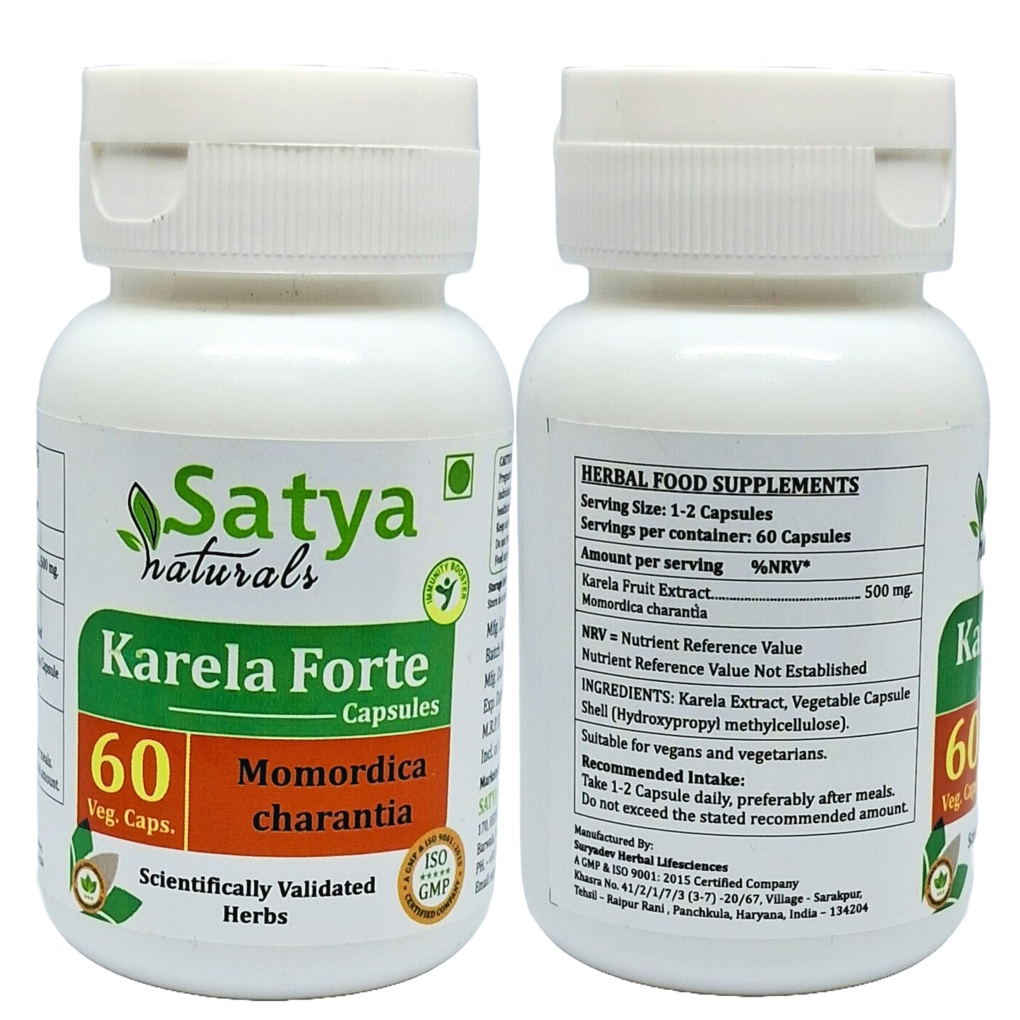 Satya Naturals Bitter Melon Forte Capsule 500 mg, 120 Count