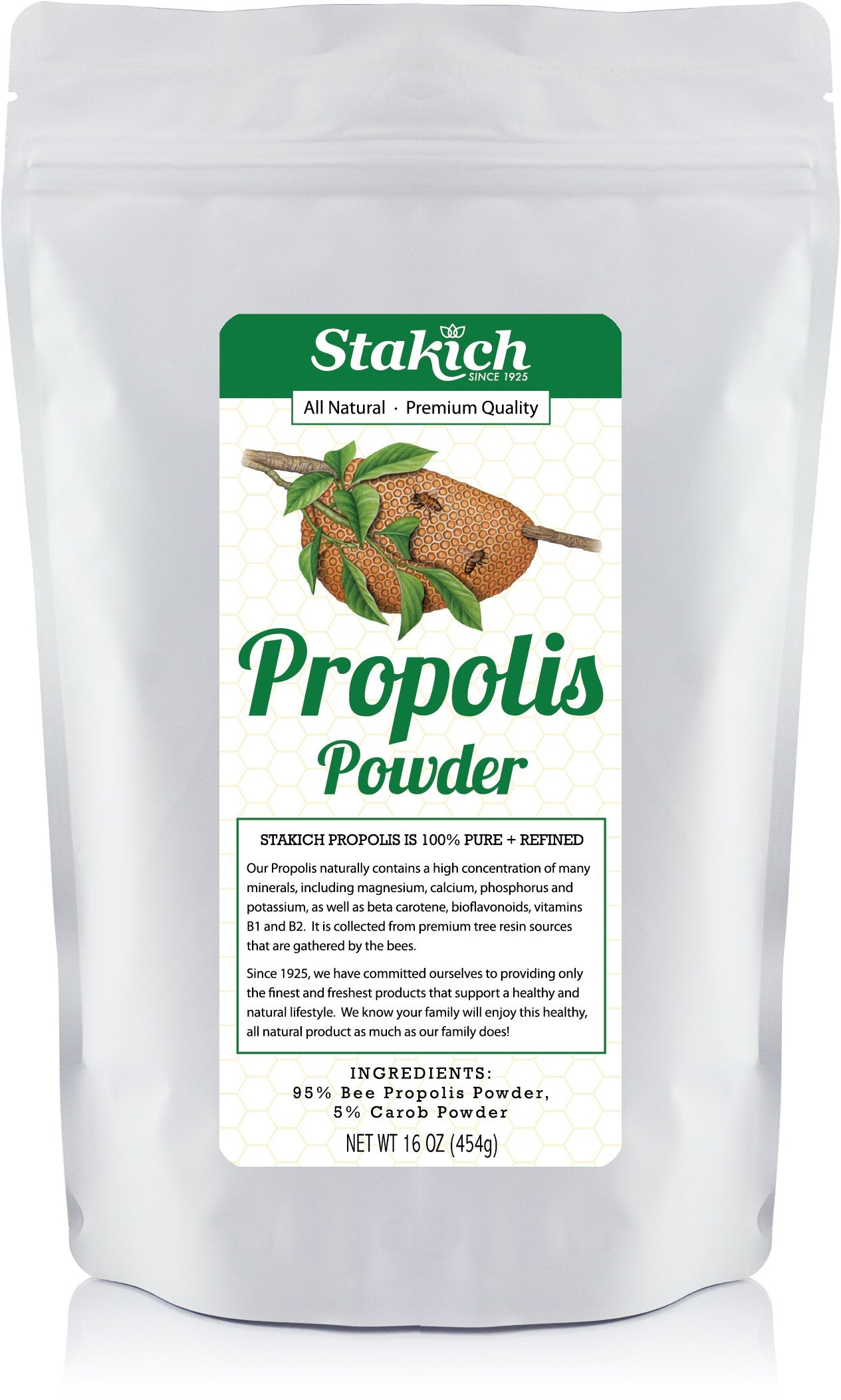 Stakich Bee Propolis Powder 16 Ounces
