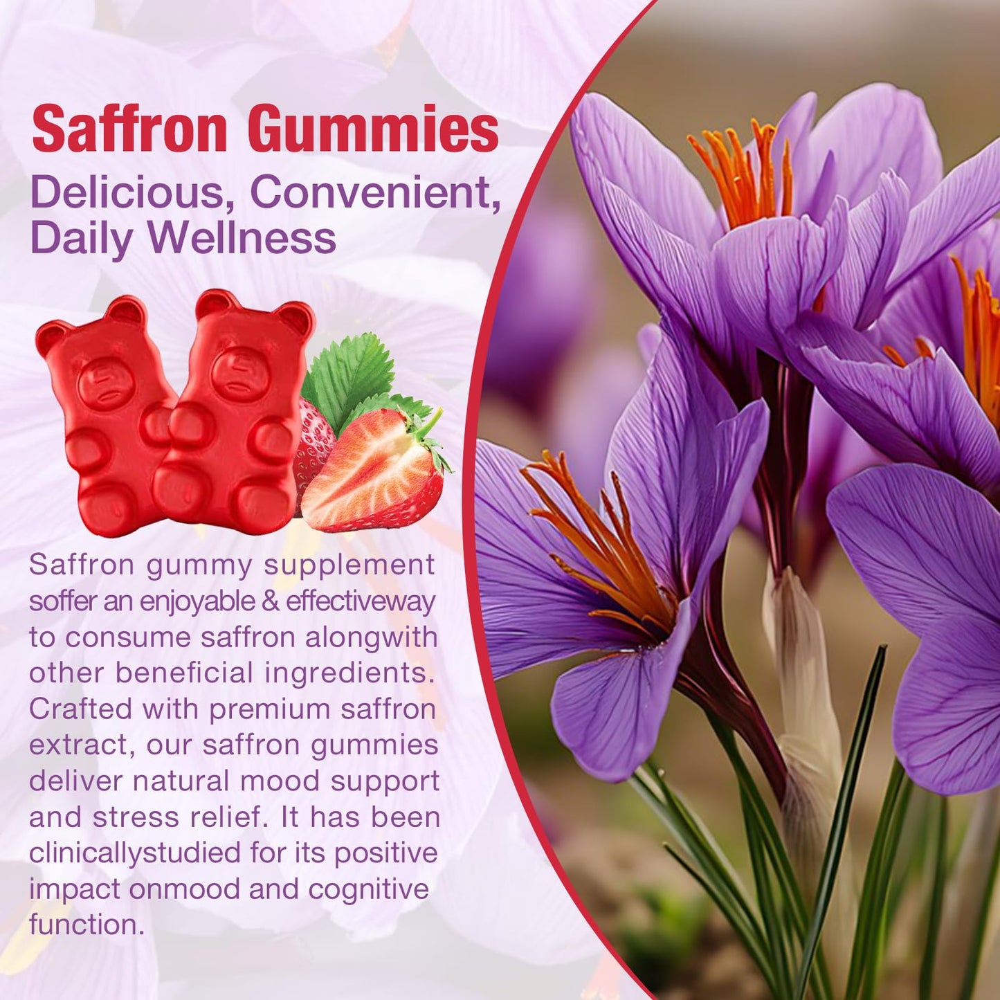 Aurear Saffron Gummies 60 Count