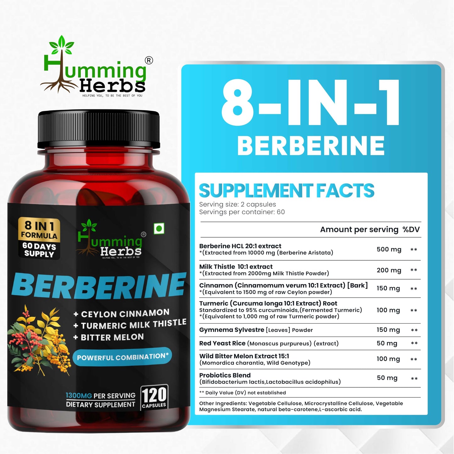 Humming Herbs Berberine Complex Capsule 120 Capsules