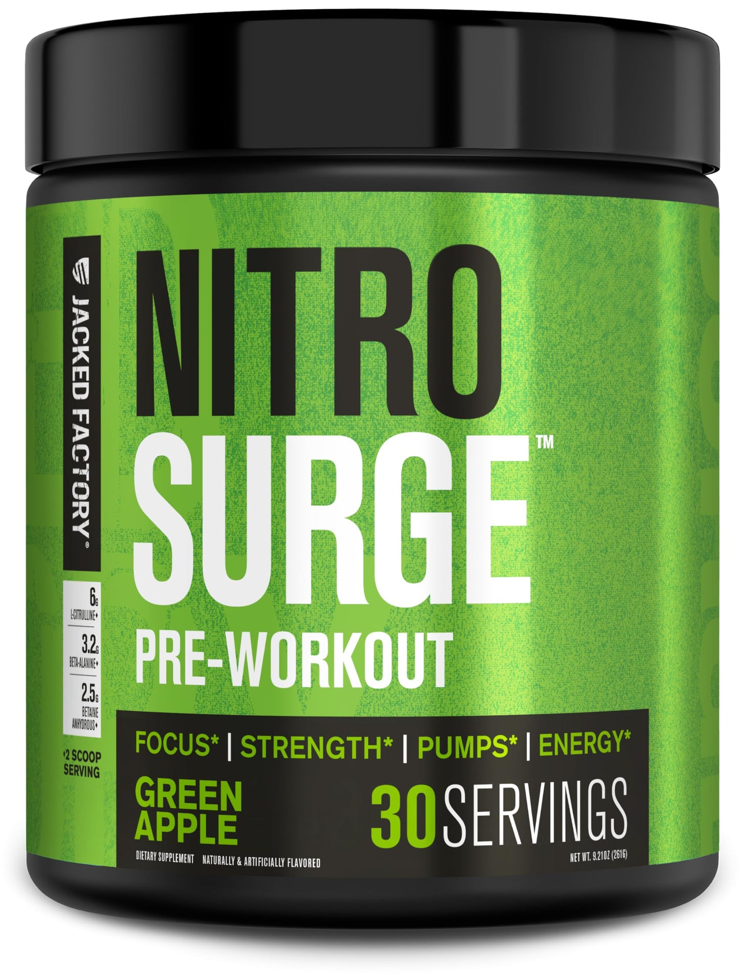 Jacked Factory NITROSURGE Pre Workout Supplement Powder 30 Servings