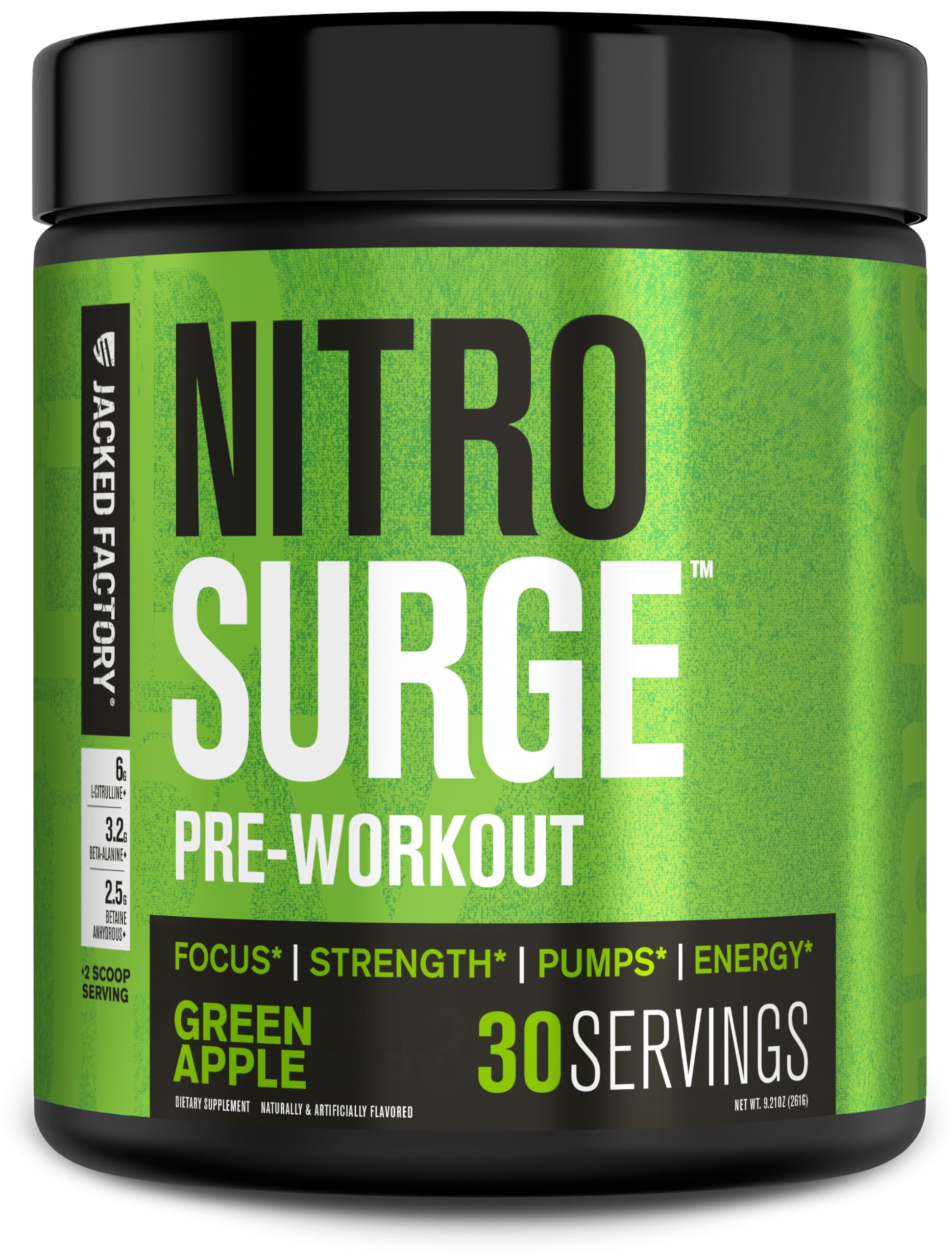 Jacked Factory NITROSURGE Pre Workout Supplement Powder 30 Servings