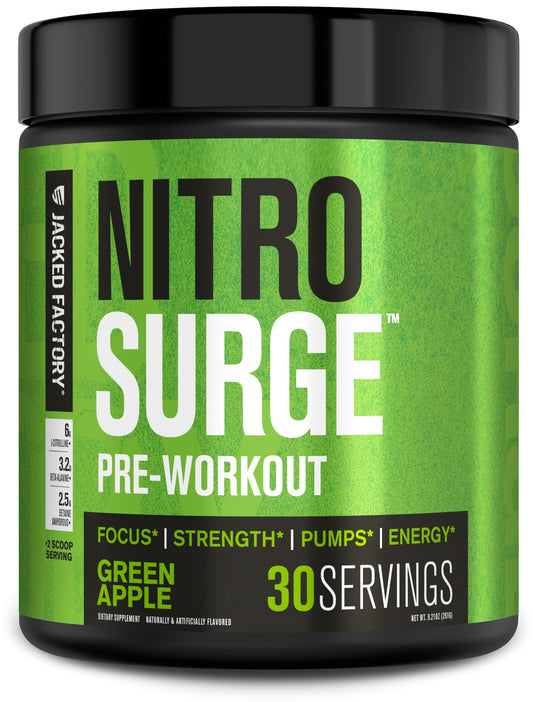 Jacked Factory NITROSURGE Pre Workout Supplement Powder 30 Servings
