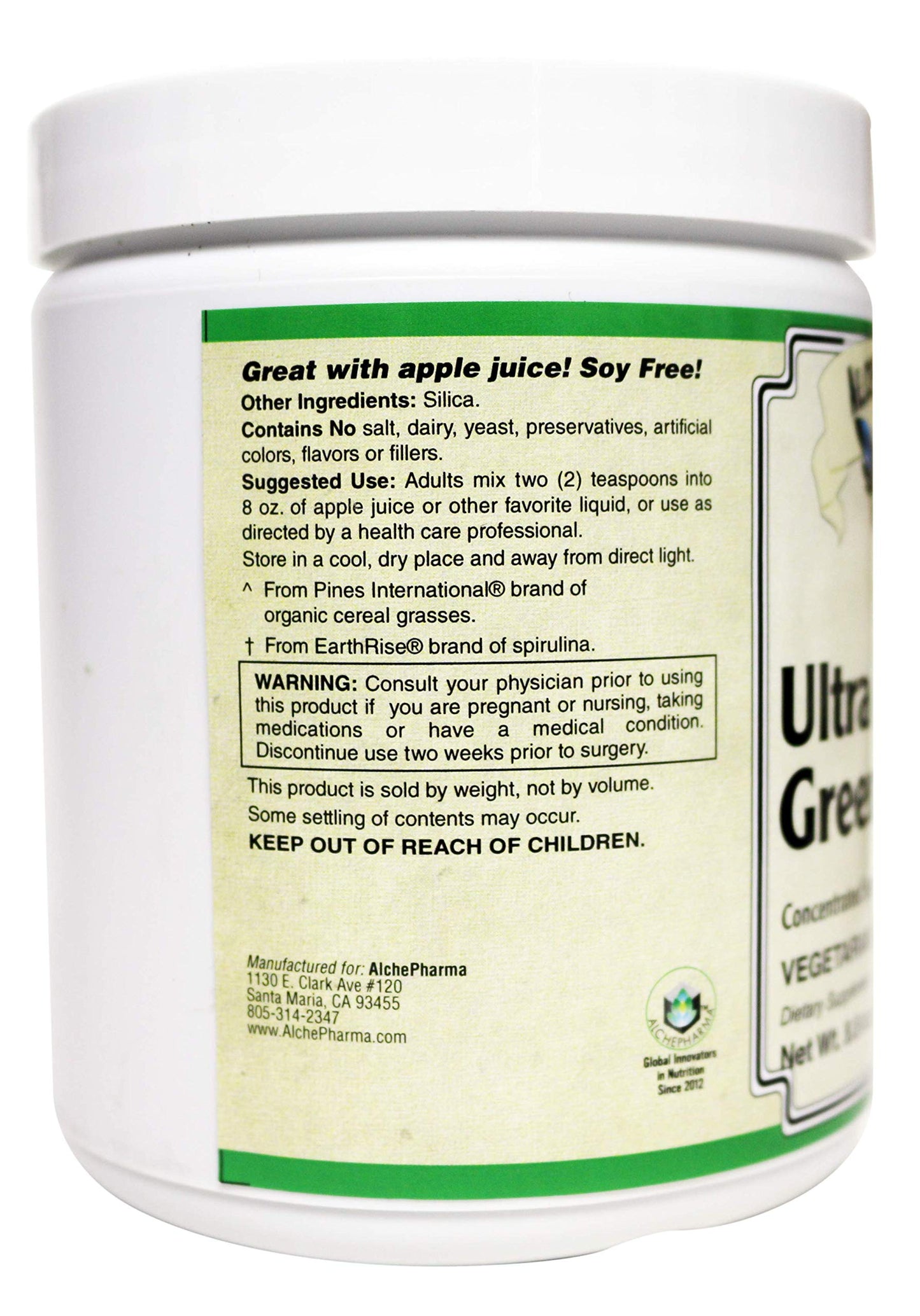 AlchePharma Ultra Greens Powder 8.82 oz