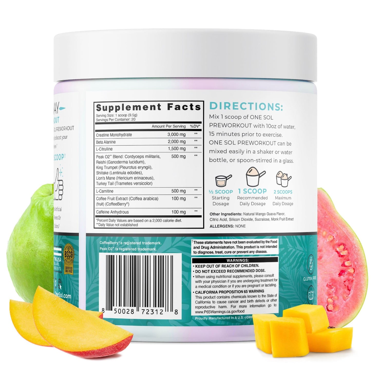 One Sol Pre-Workout for Women Powder 6.7 Ounce