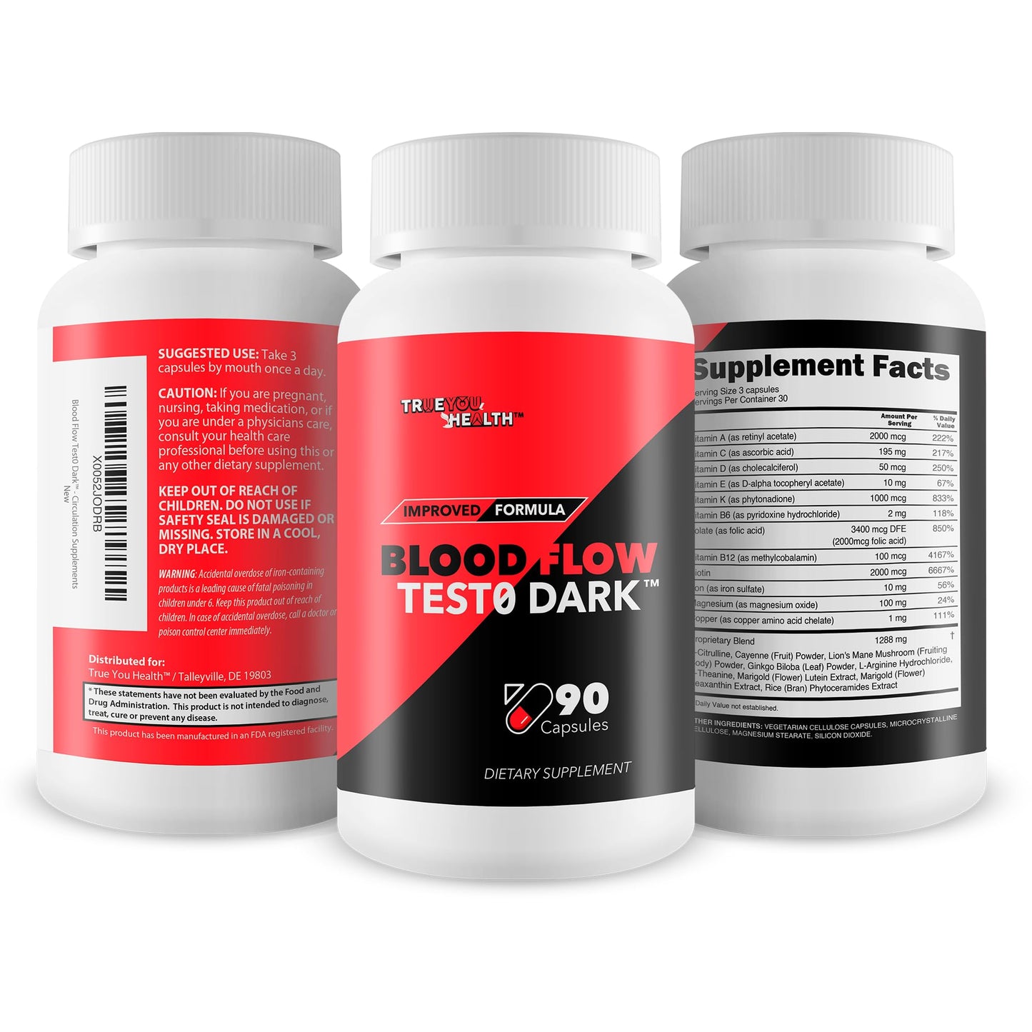 True You Health Blood Flow Capsules 90 Count