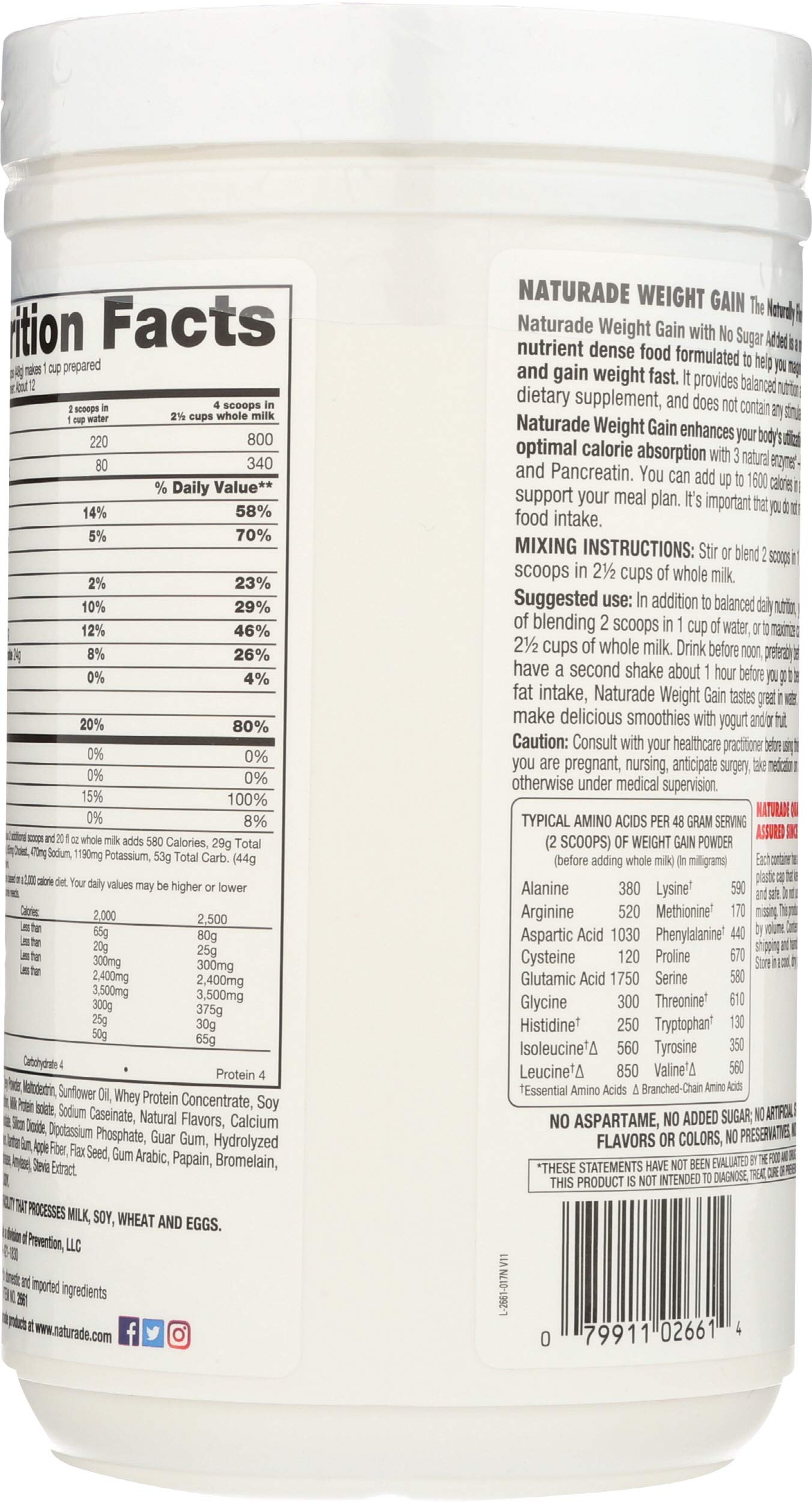 Naturade Weight Gain Powder 20.3 Ounce