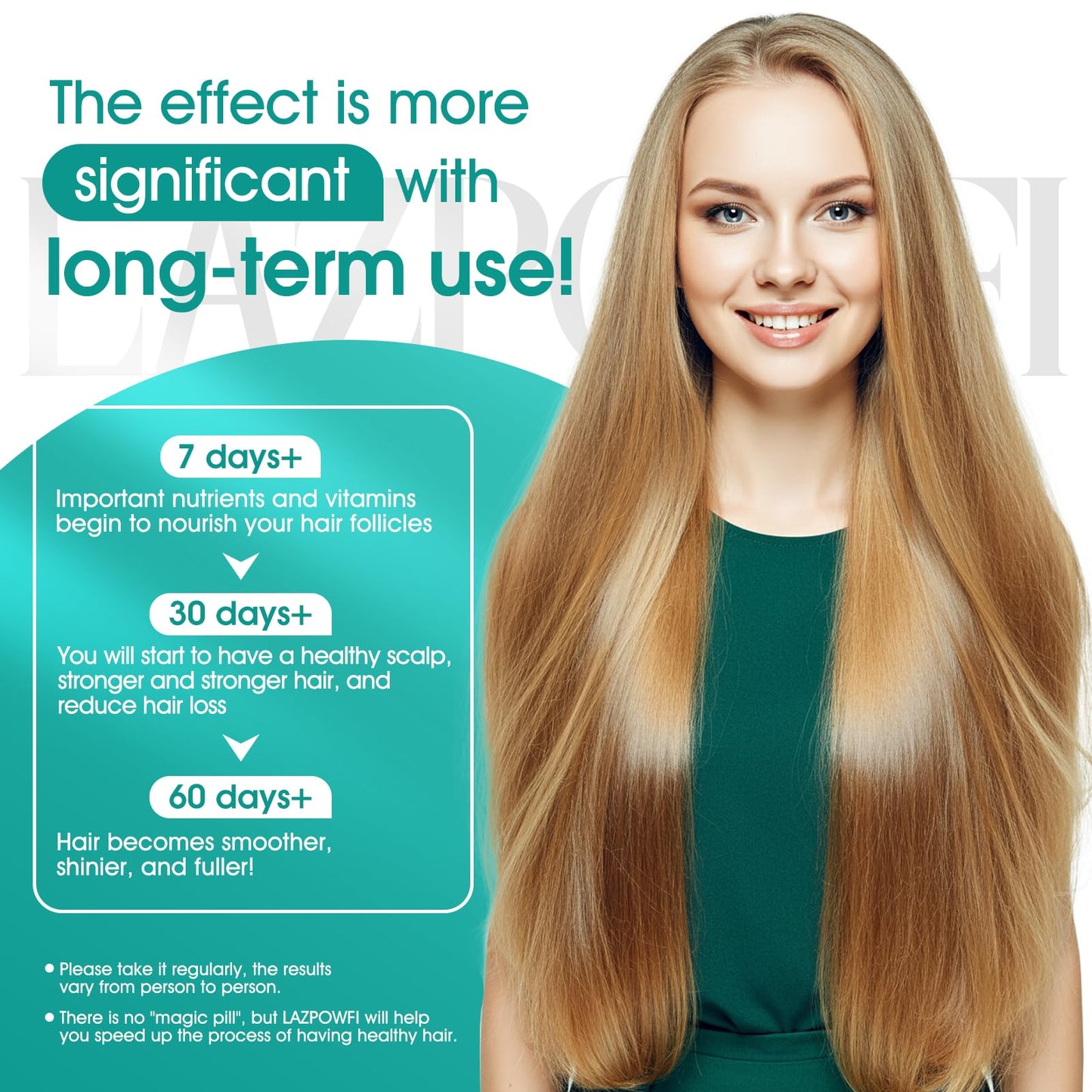 Lazpowfi Hair Growth Supplement Capsule 240 Count